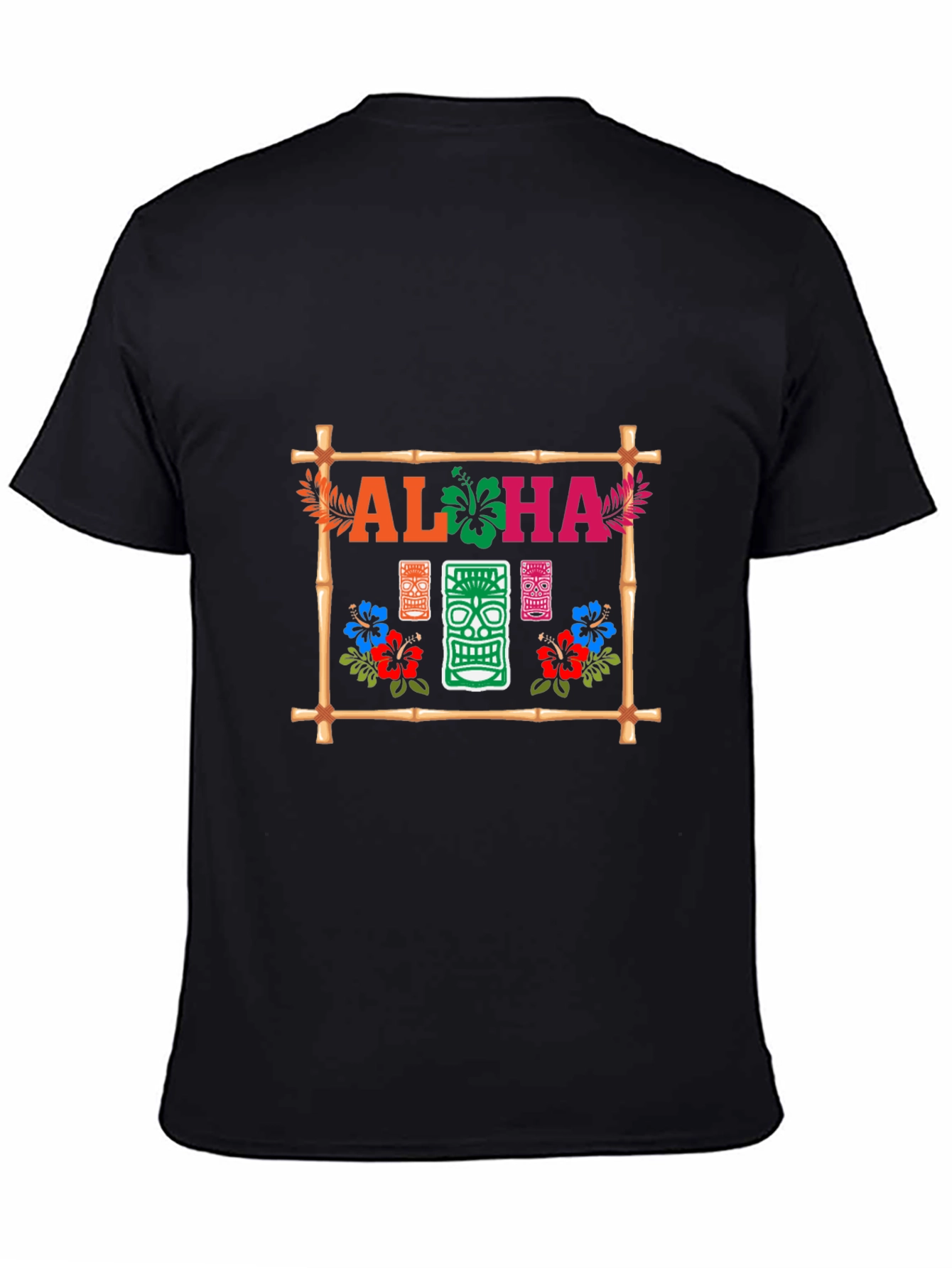 Aloha Tiki Graphic T-Shirt - Tropical Island Style