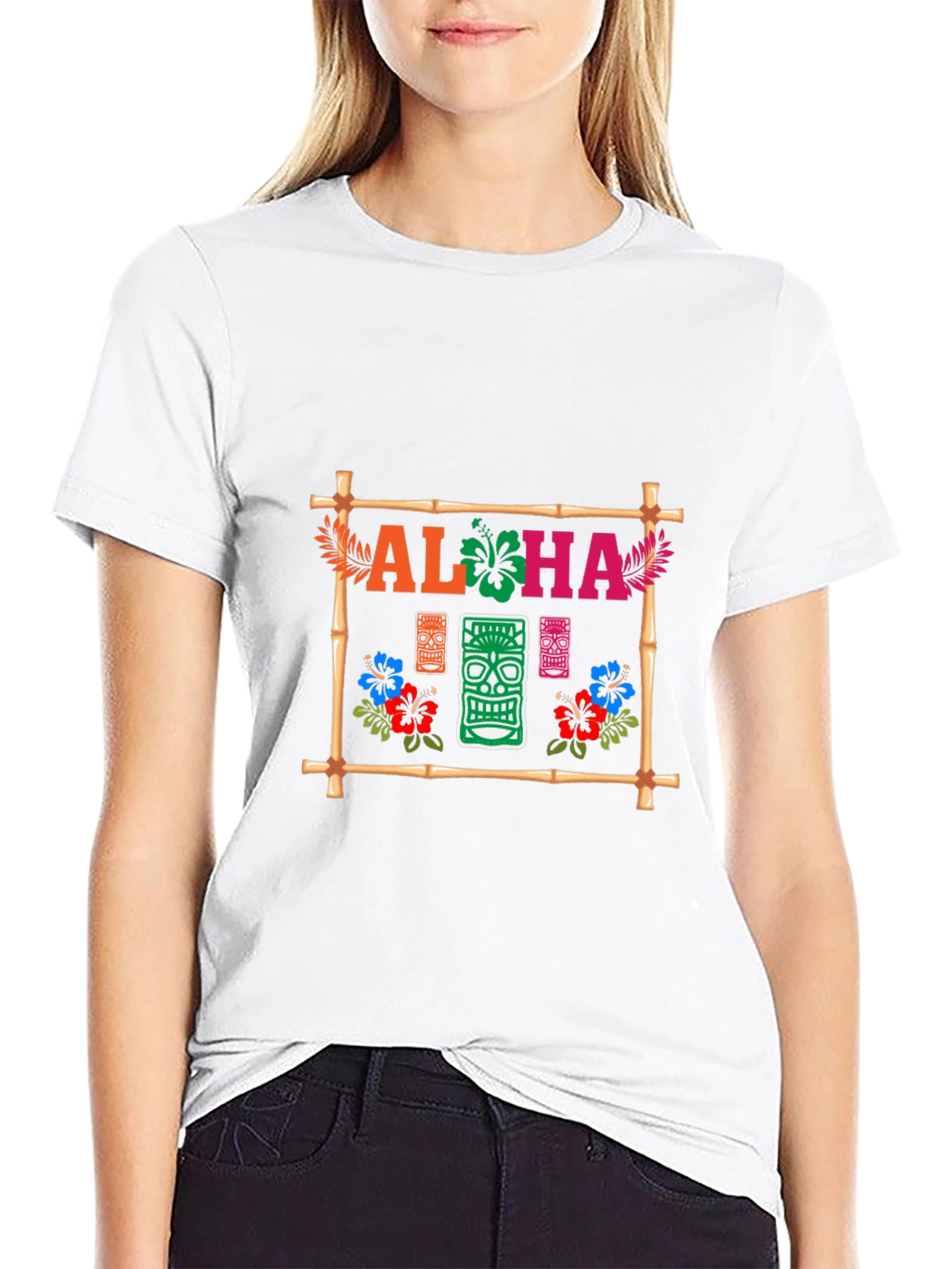 Aloha Tiki Graphic T-Shirt - Tropical Island Style
