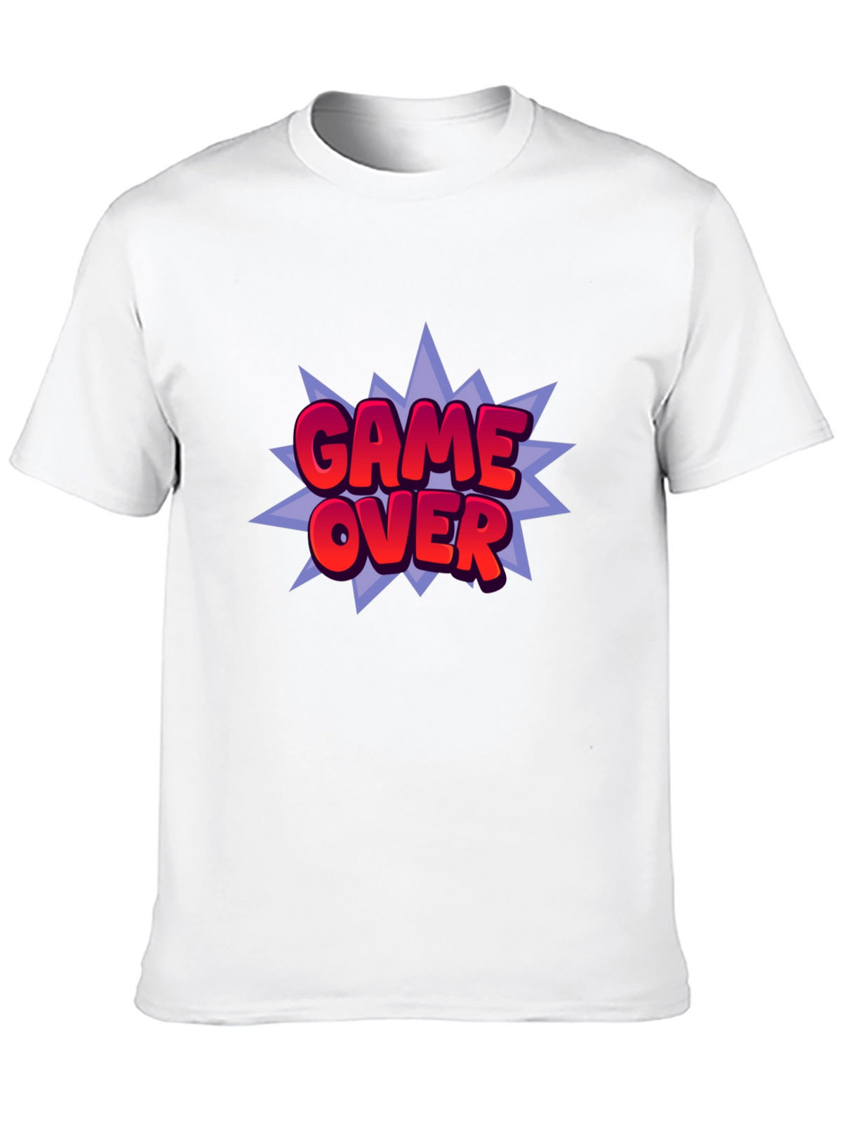 Game Over Graphic Print Black T-Shirt