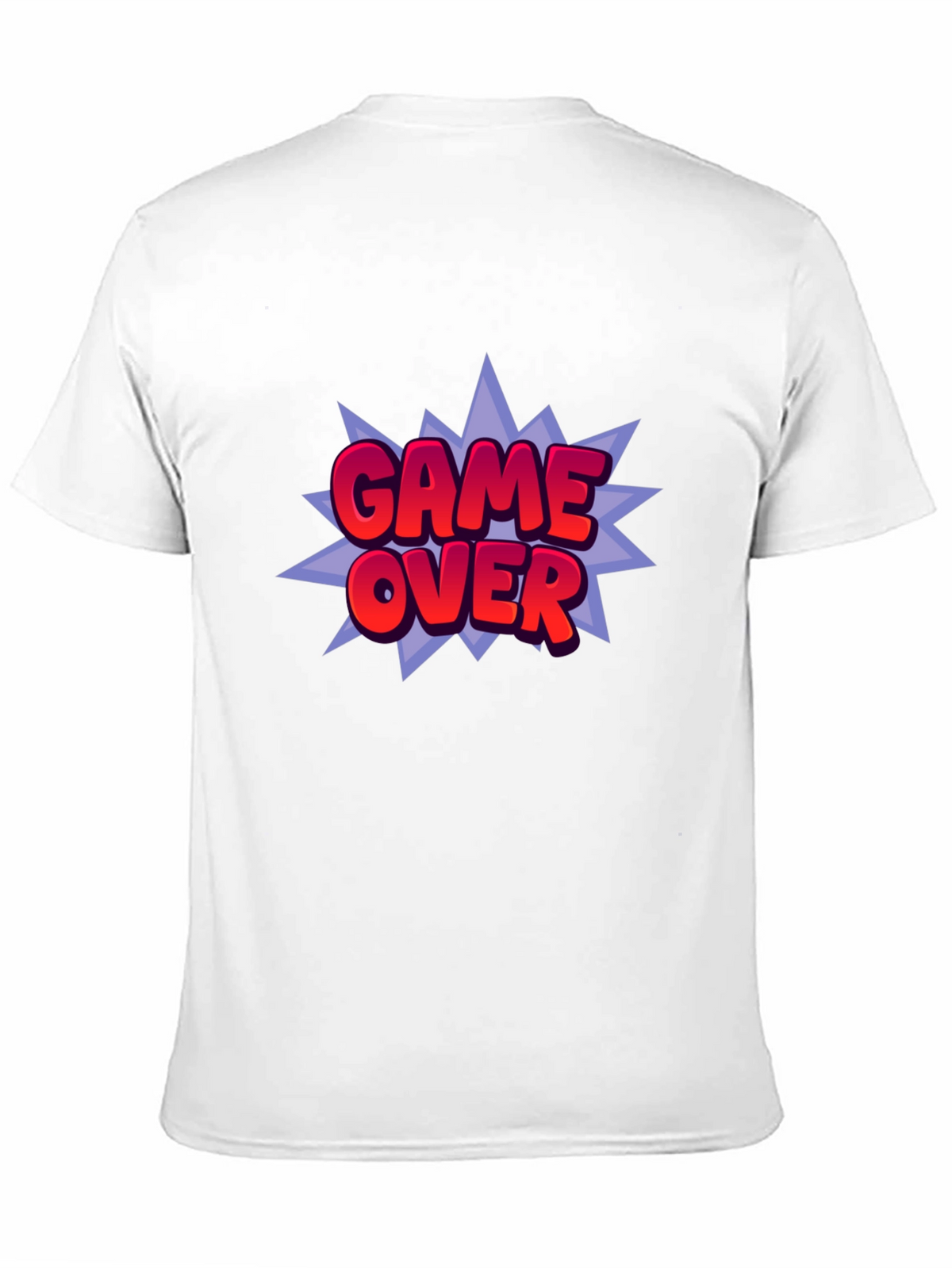 Game Over Graphic Print Black T-Shirt