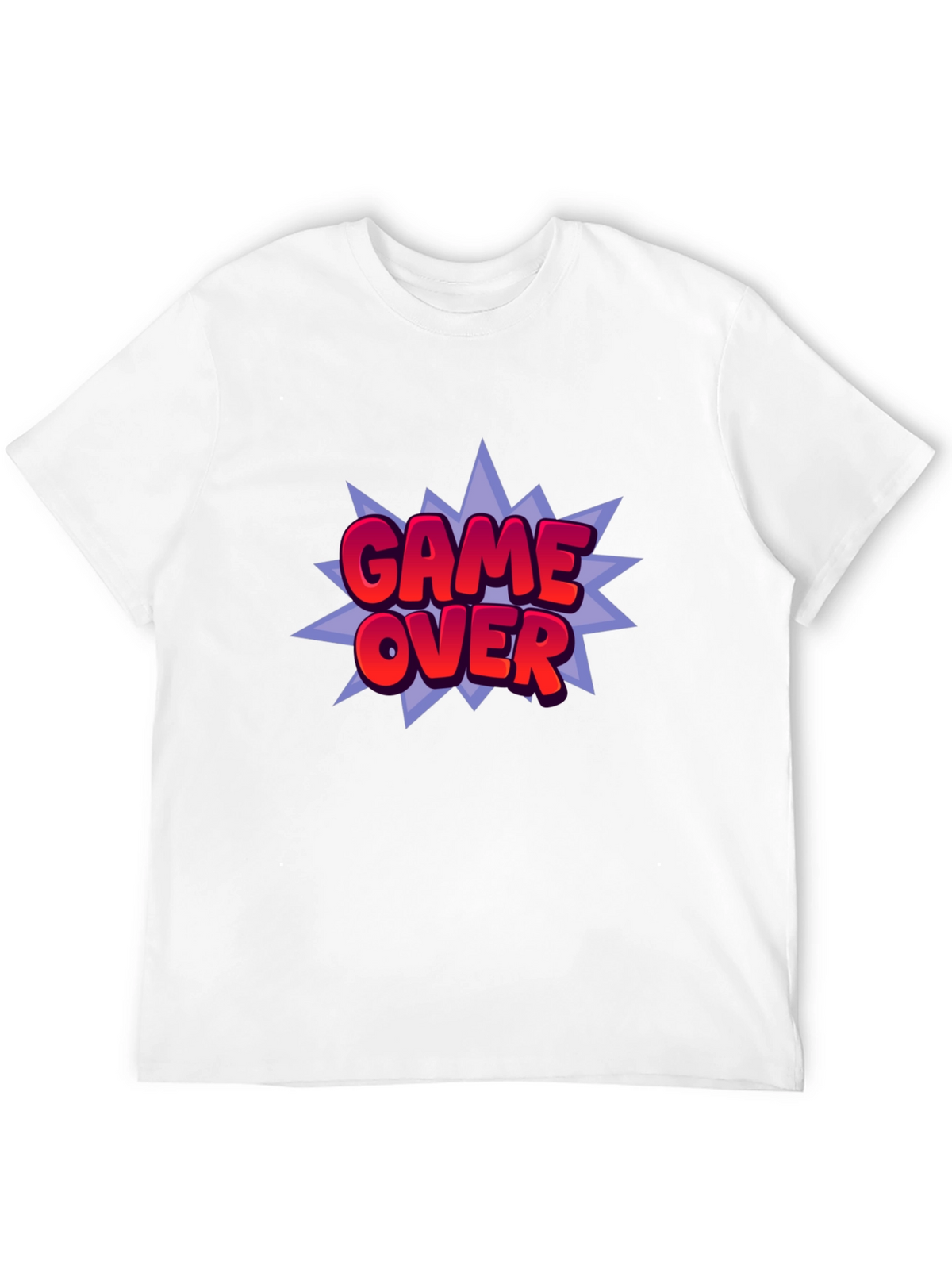Game Over Graphic Print Black T-Shirt