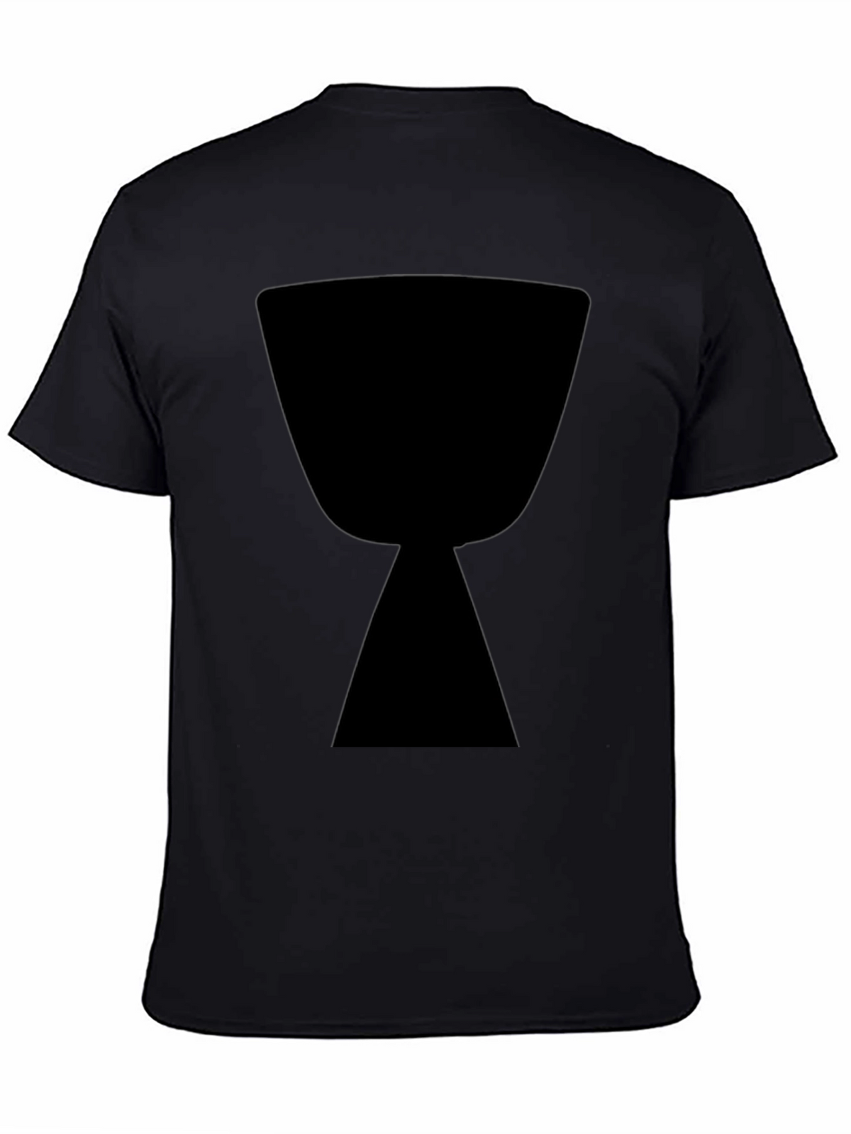 Black T-Shirt with Hourglass Graphic