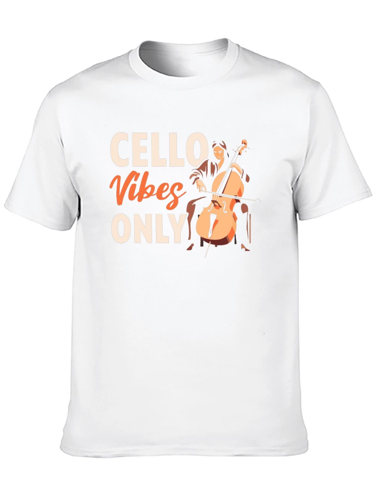 Cello Vibes Only Graphic Tee - Music Lovers T-Shirt
