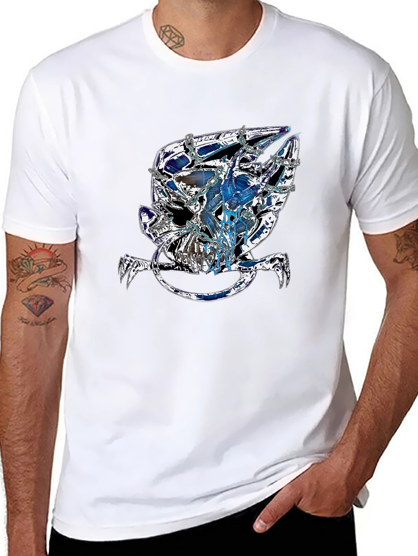 Edgy Skull Graphic Tee - Mens Black T-Shirt
