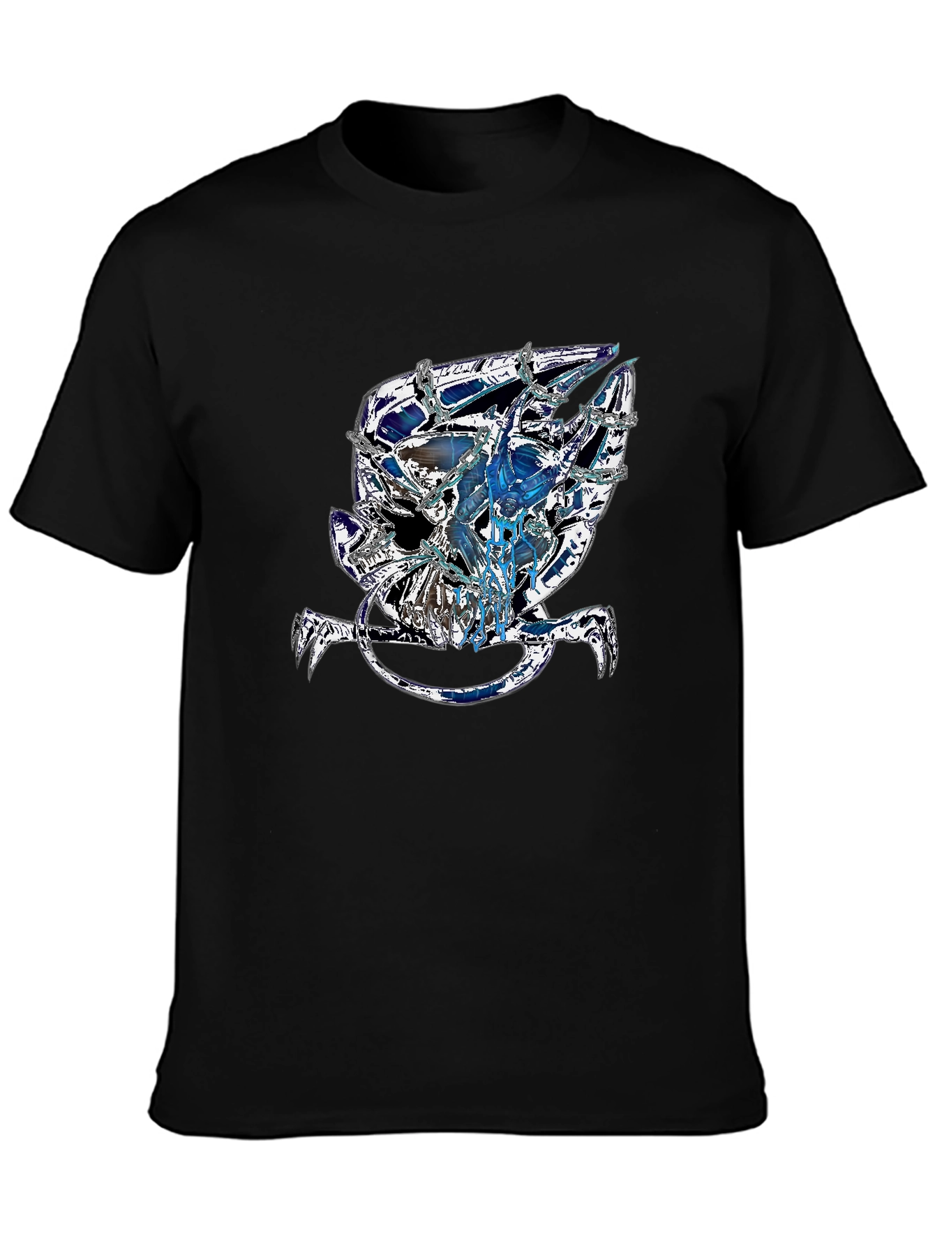 Edgy Skull Graphic Tee - Mens Black T-Shirt