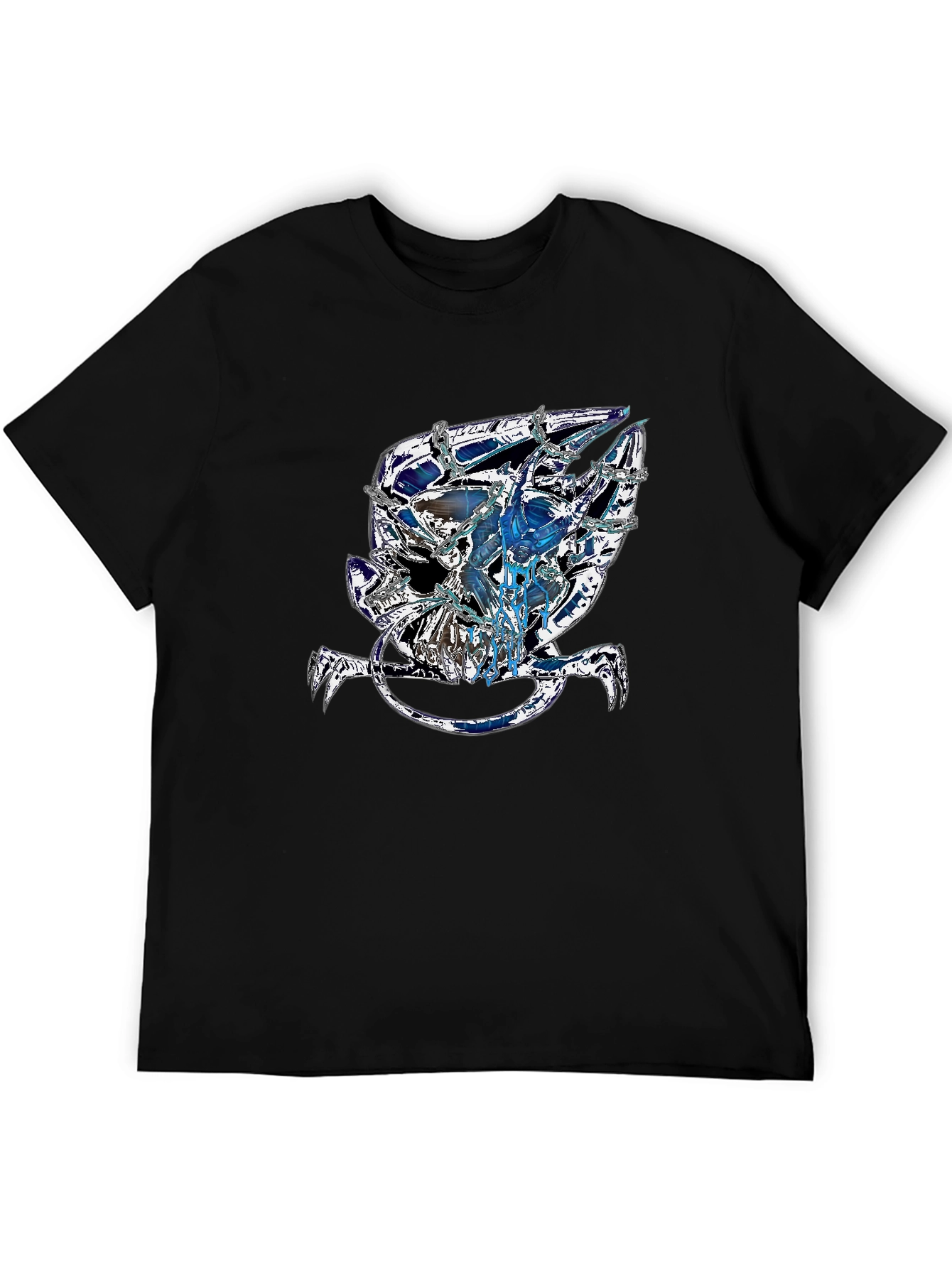 Edgy Skull Graphic Tee - Mens Black T-Shirt