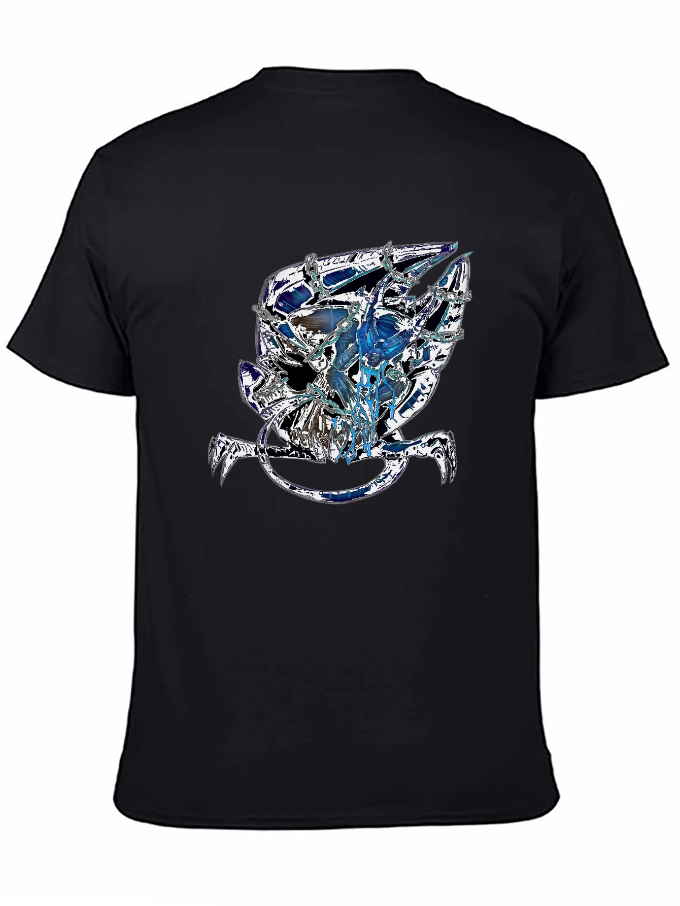 Edgy Skull Graphic Tee - Mens Black T-Shirt