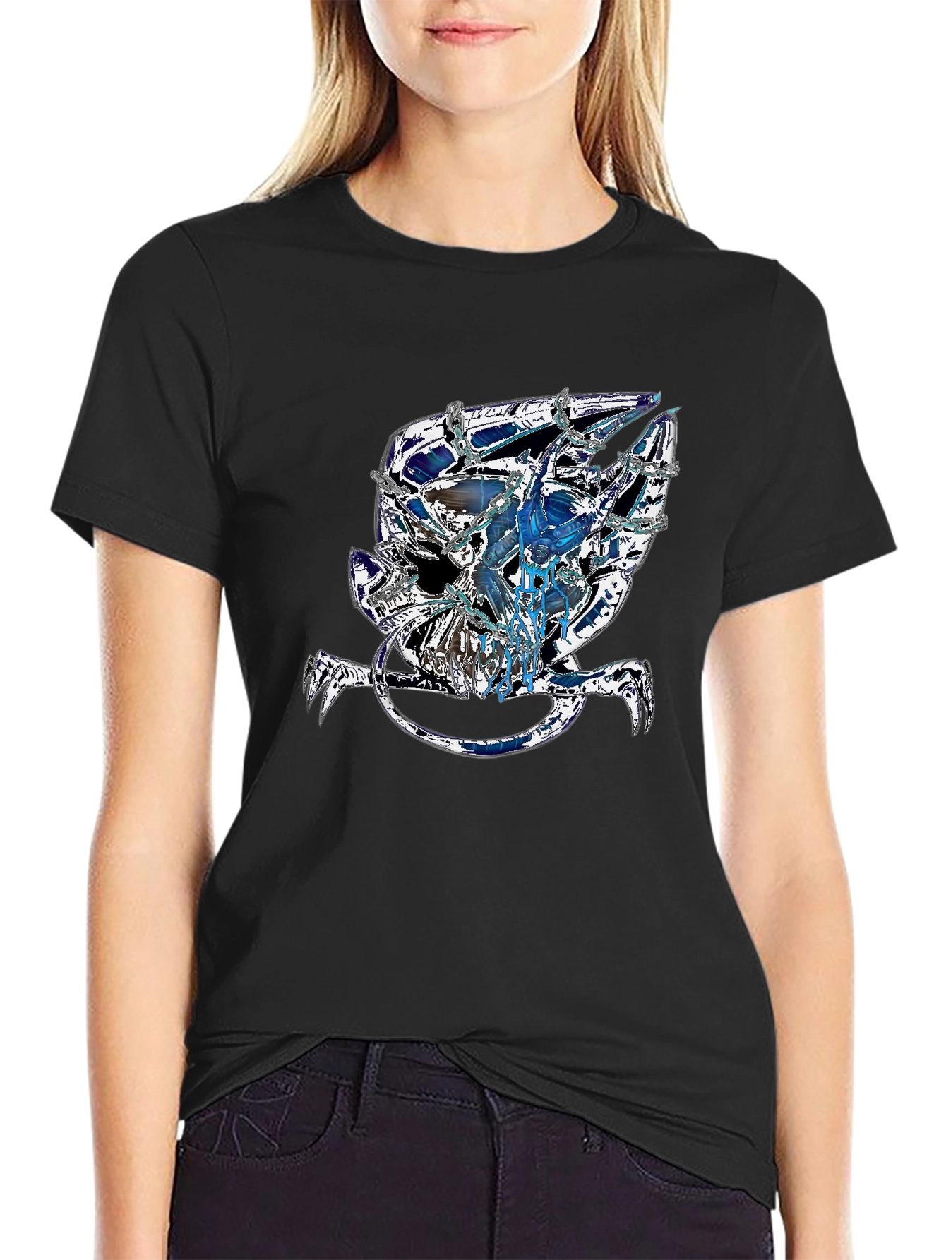 Edgy Skull Graphic Tee - Mens Black T-Shirt