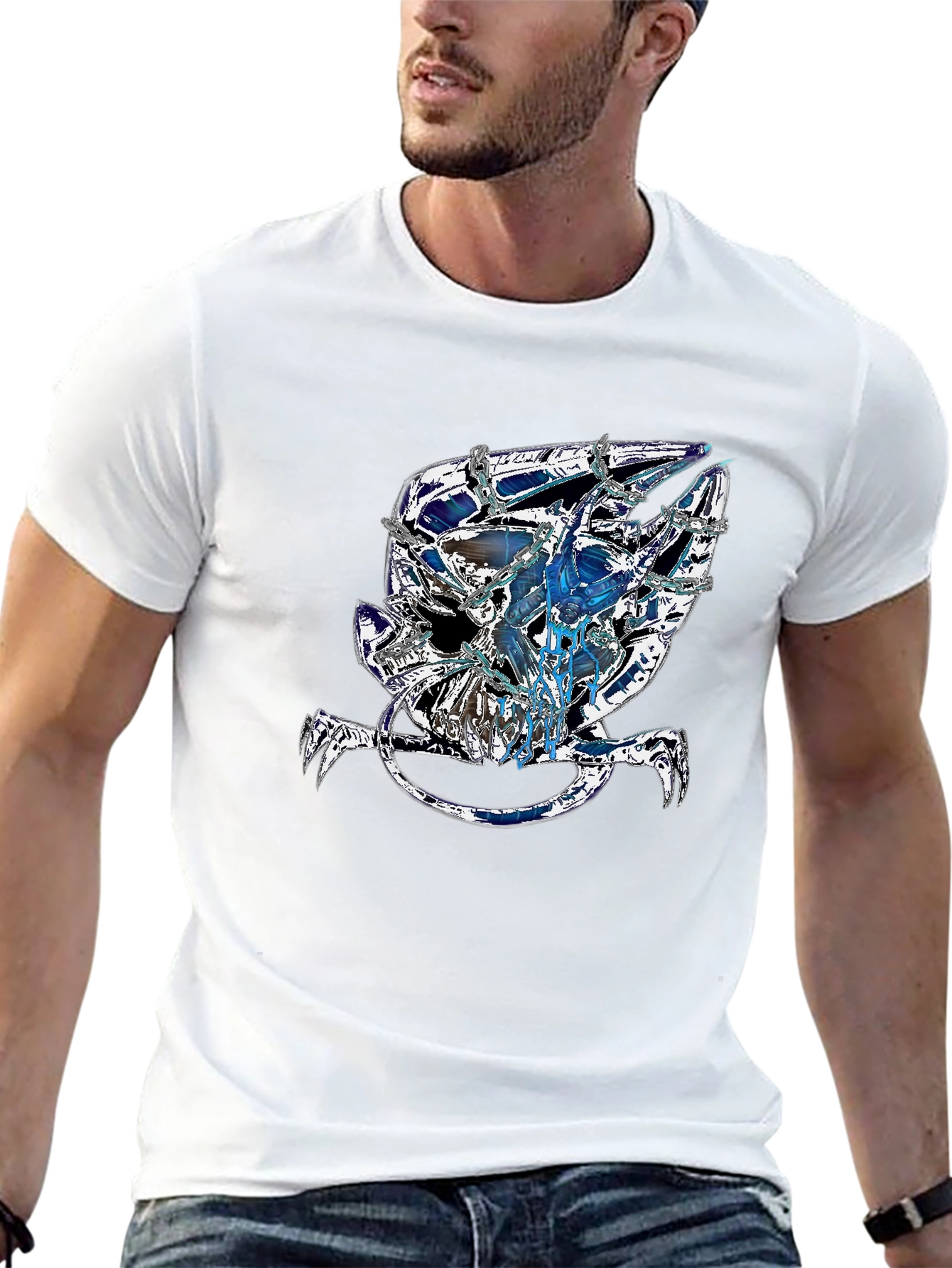 Edgy Skull Graphic Tee - Mens Black T-Shirt