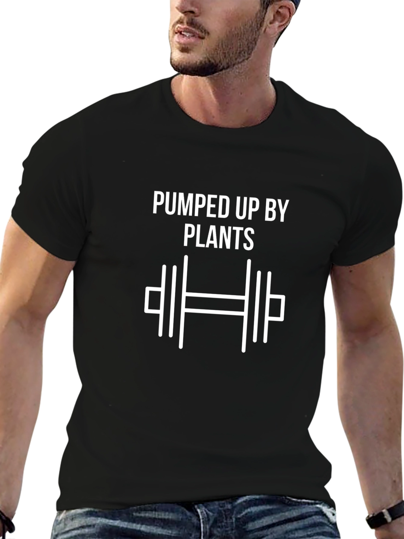 Pumped Up By Plants T-Shirt Vegan Gym Tee
