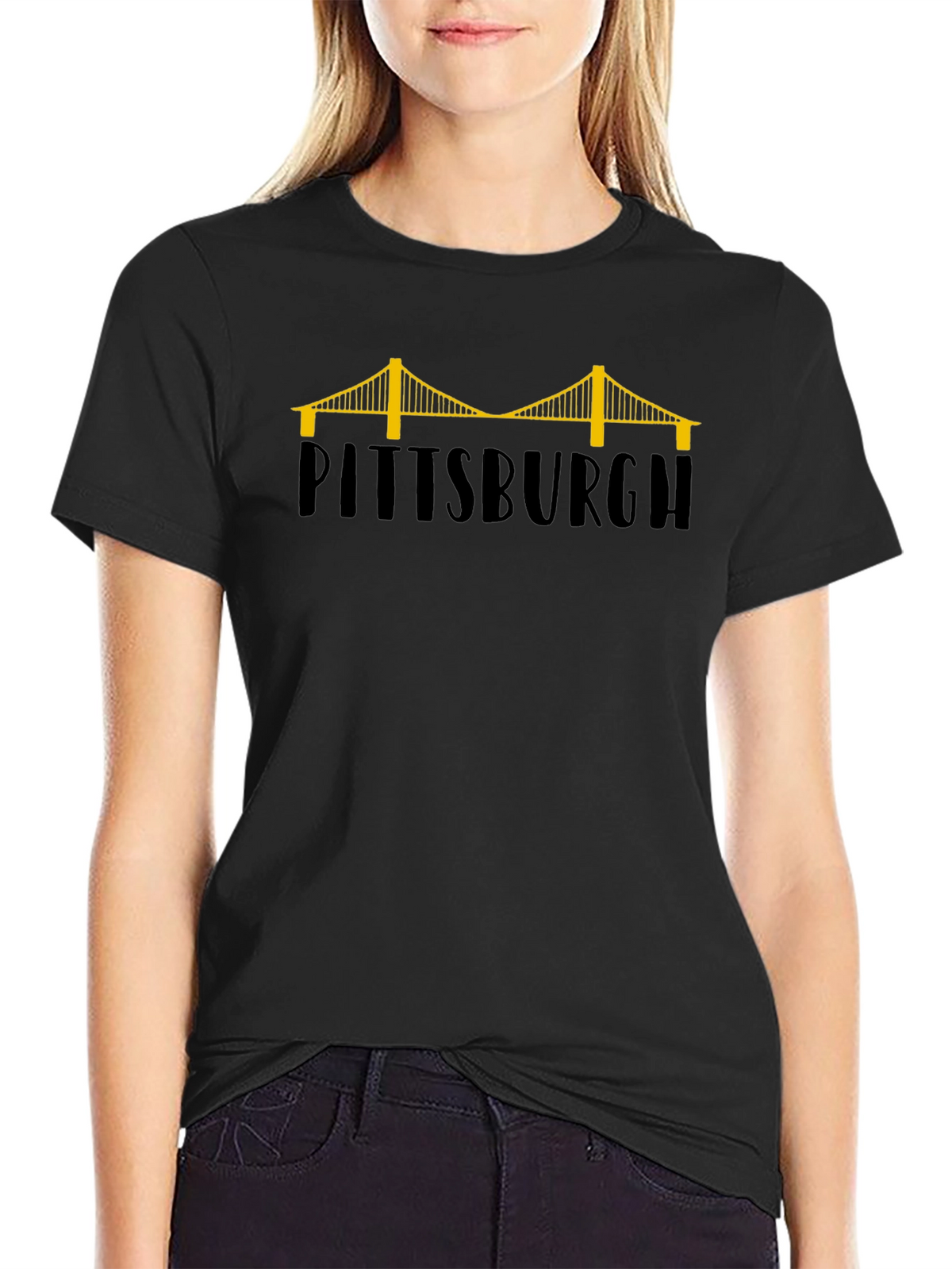 Pittsburgh Bridge Graphic Tee - Black