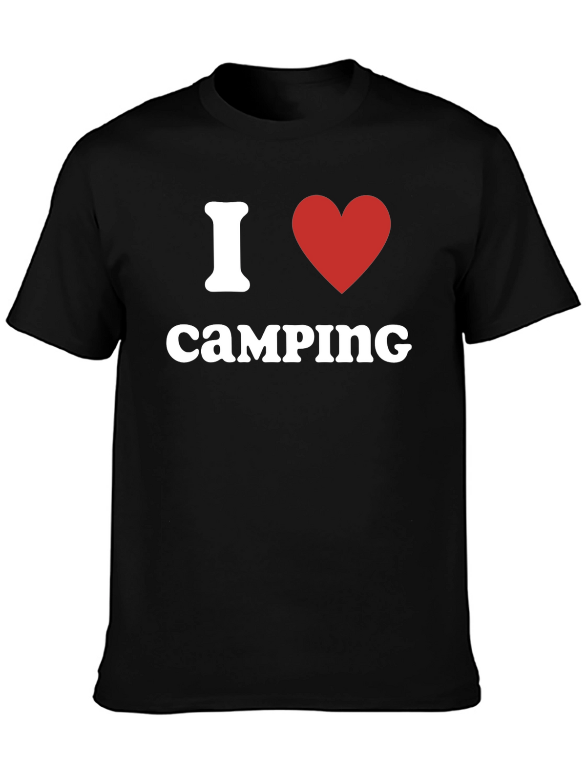 I Heart Camping T-Shirt - Black Cotton Tee