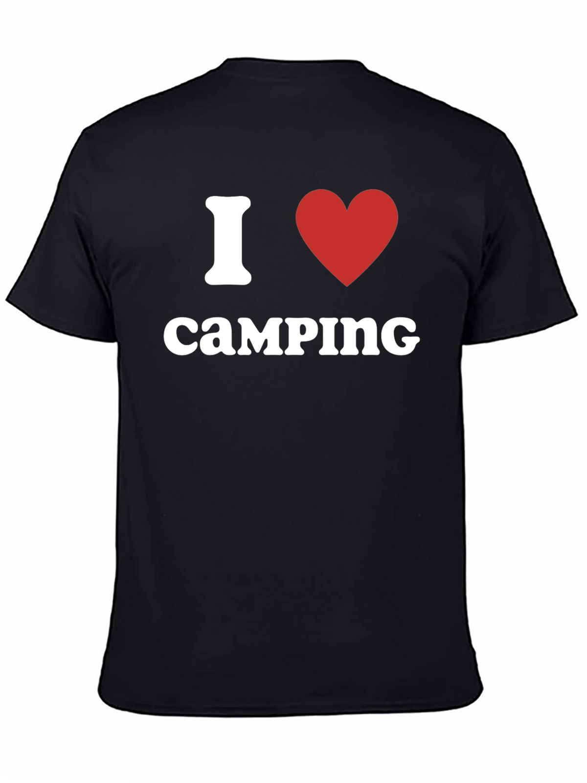 I Heart Camping T-Shirt - Black Cotton Tee
