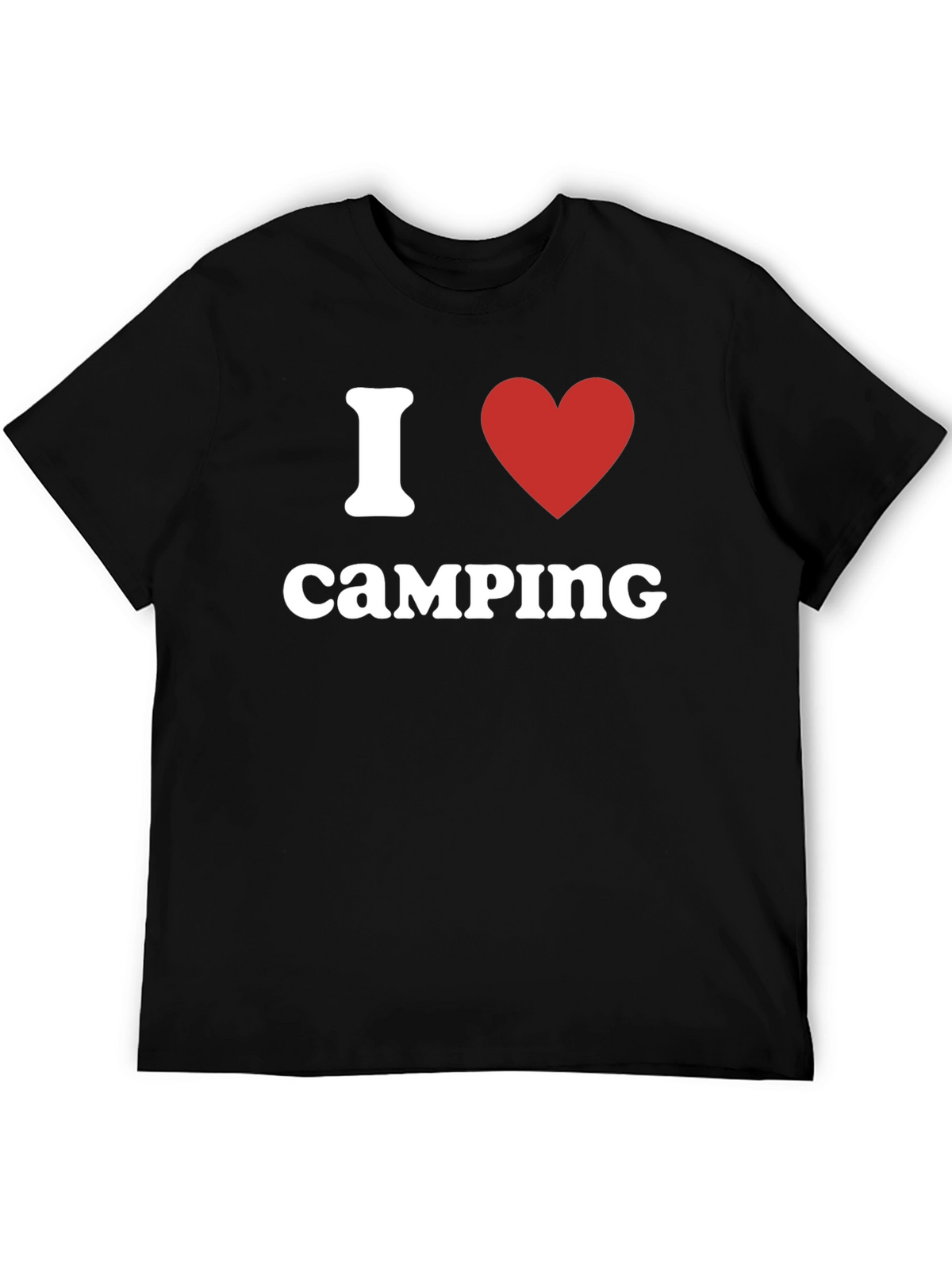 I Heart Camping T-Shirt - Black Cotton Tee