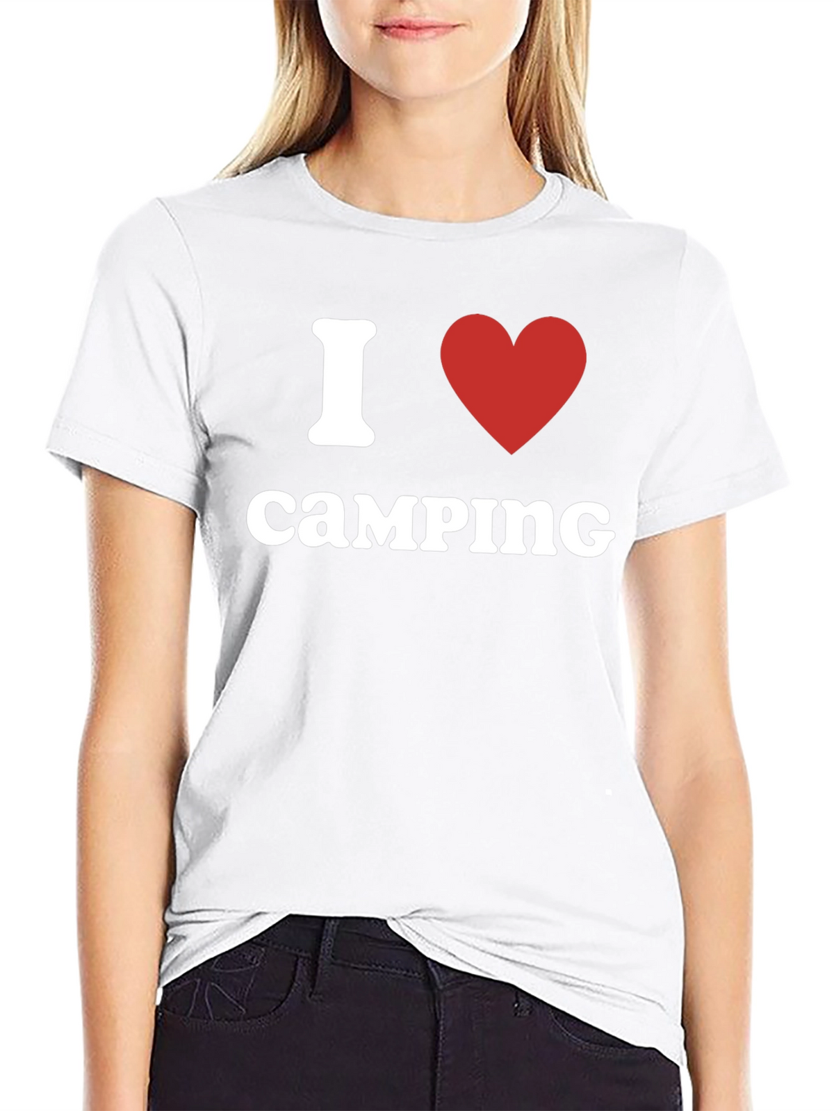 I Heart Camping T-Shirt - Black Cotton Tee