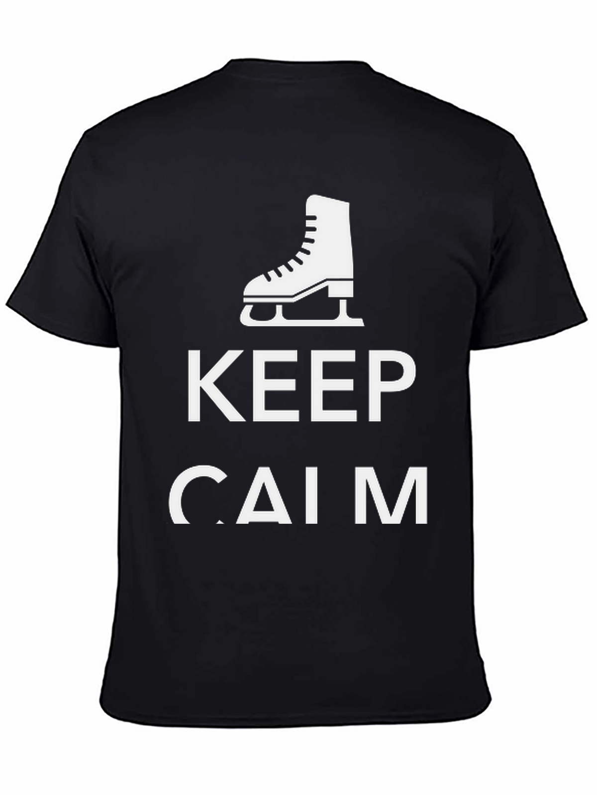 Keep Calm and Skate On Black T-Shirt