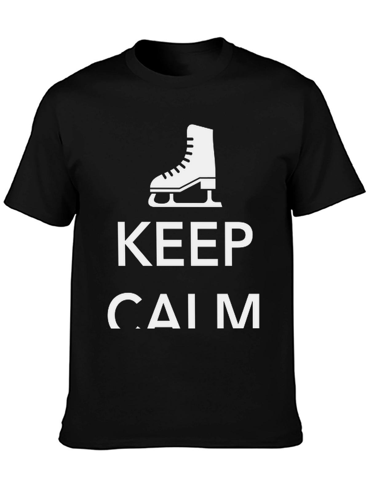 Keep Calm and Skate On Black T-Shirt