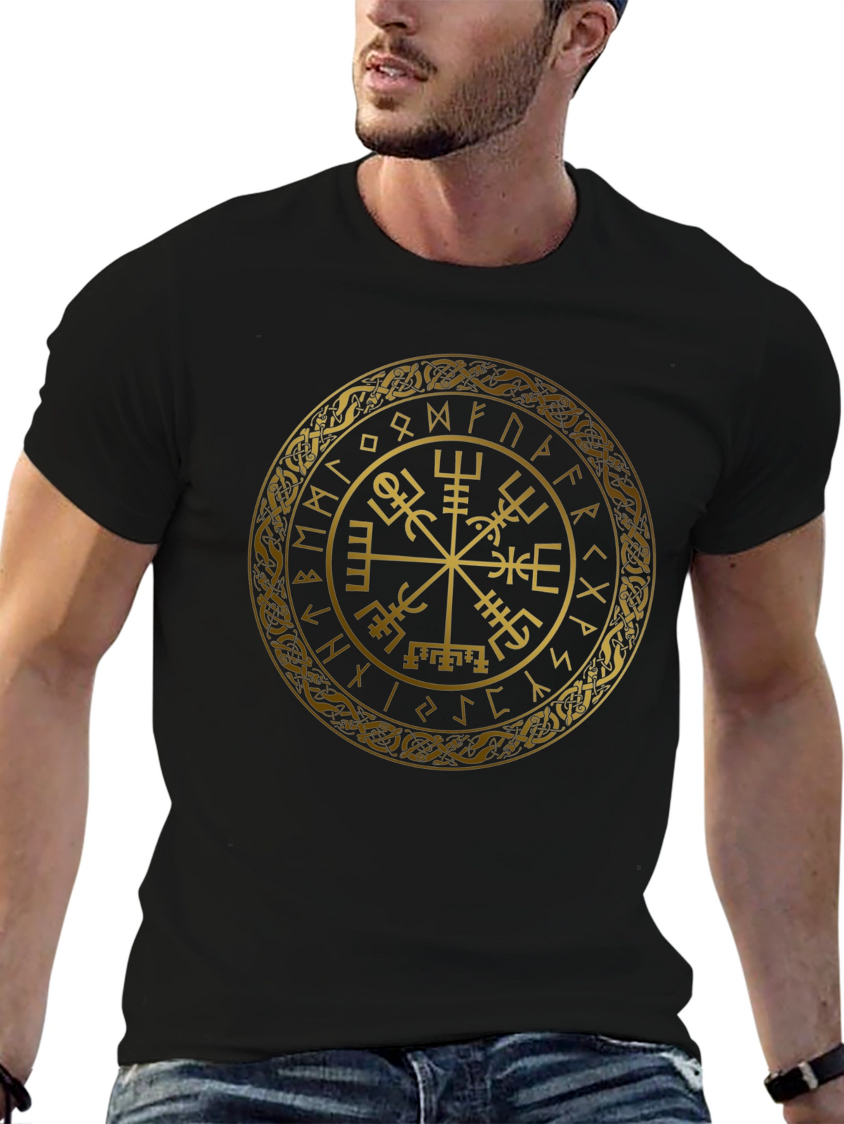 Vegvisir Compass Viking Runes Norse T-Shirt