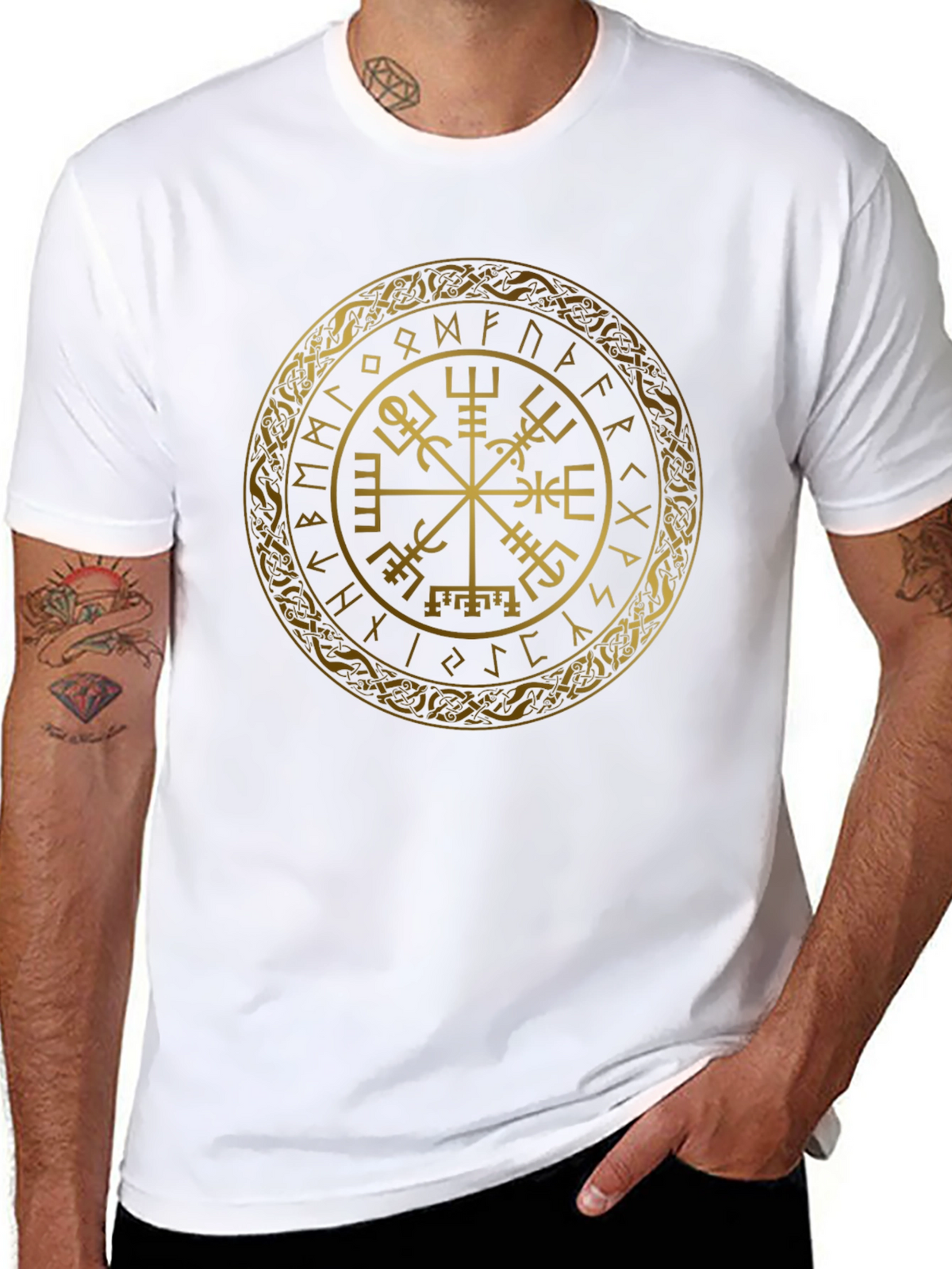 Vegvisir Compass Viking Runes Norse T-Shirt