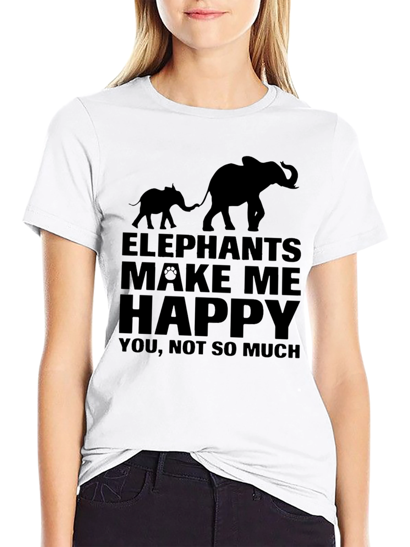 Elephant Graphic Tee - Make Me Happy