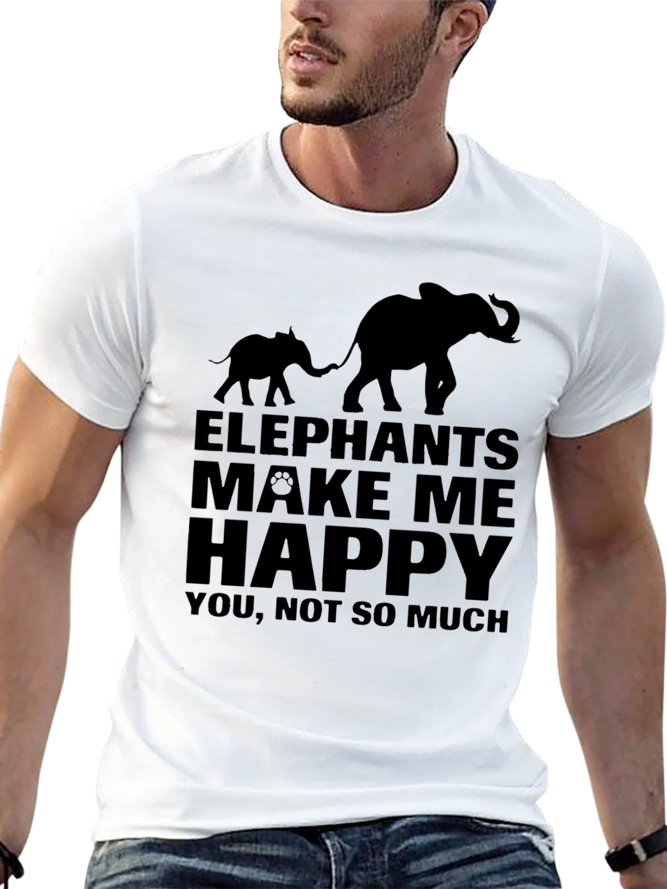 Elephant Graphic Tee - Make Me Happy