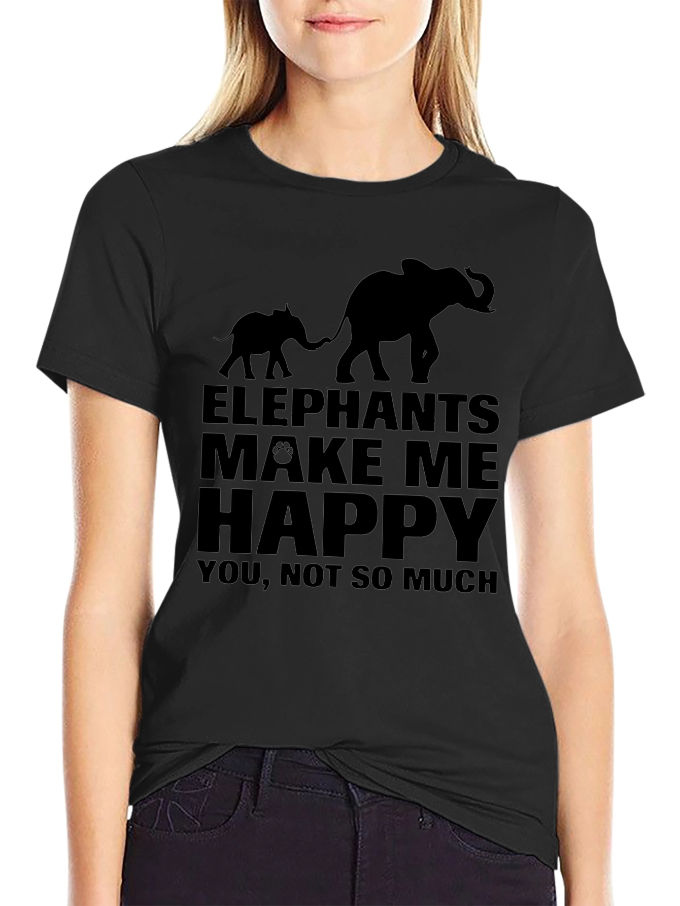 Elephant Graphic Tee - Make Me Happy