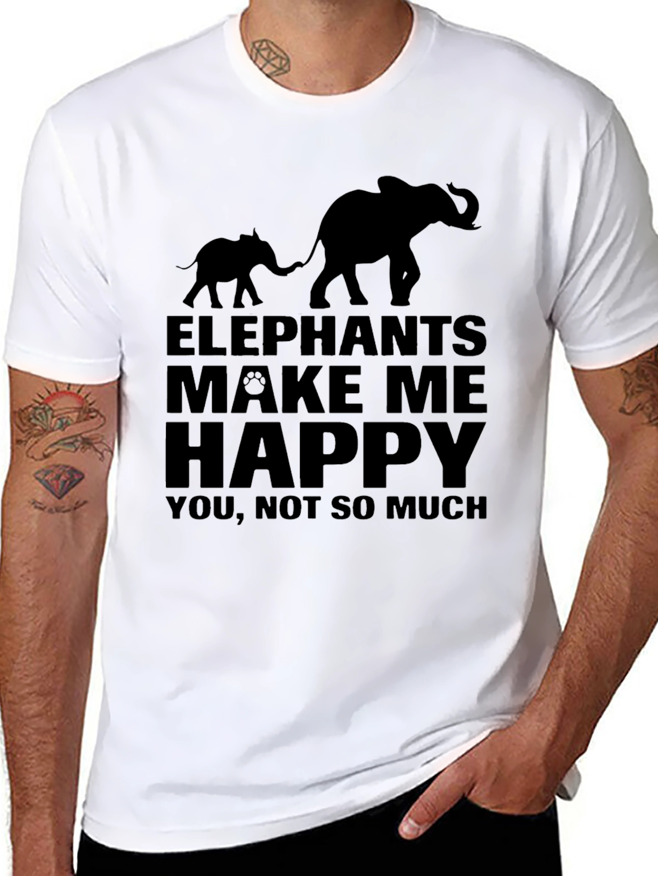 Elephant Graphic Tee - Make Me Happy