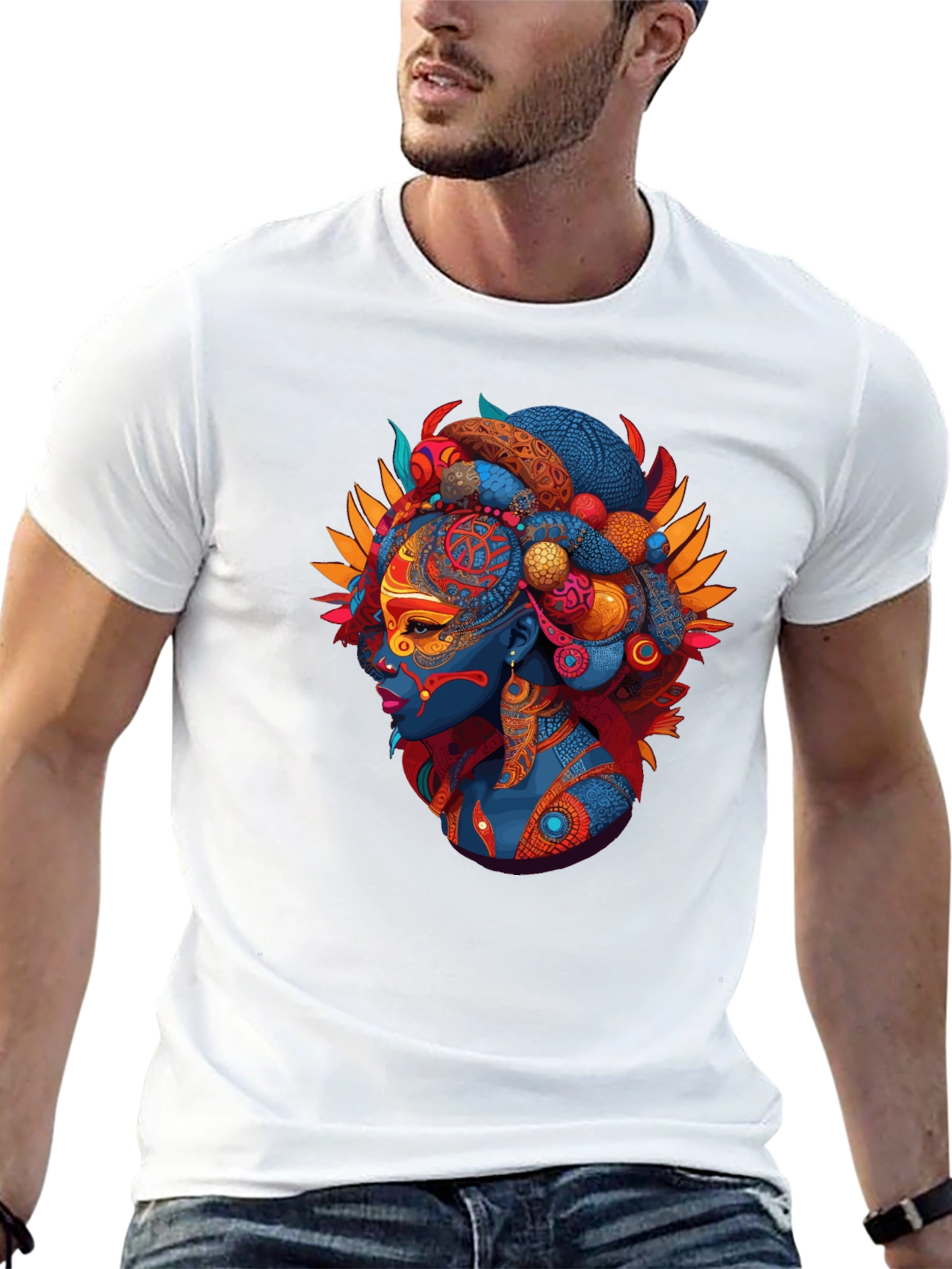 Ethnic Queen Black T-Shirt - Vibrant Graphic Tee