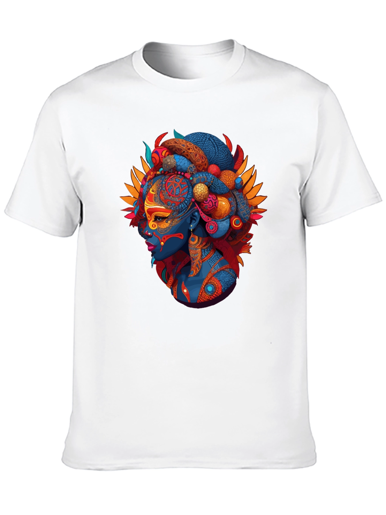 Ethnic Queen Black T-Shirt - Vibrant Graphic Tee