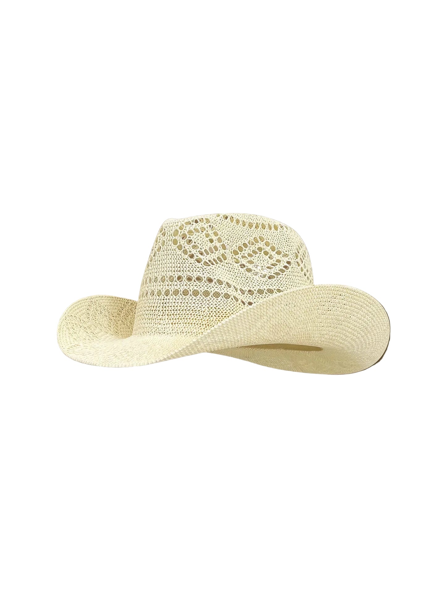 Breathable Knit Western Cowboy Hat for Summer Beach and Sun Protection