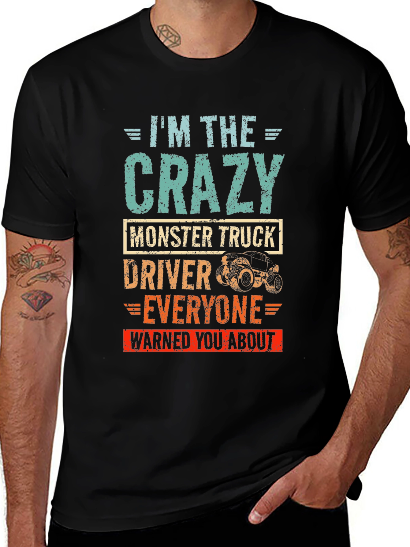 Crazy Monster Truck Driver T-Shirt