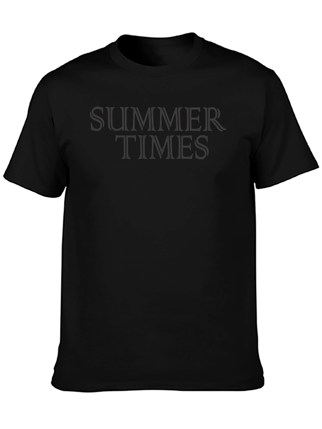 Summer Times Black Graphic Tee Casual Fit