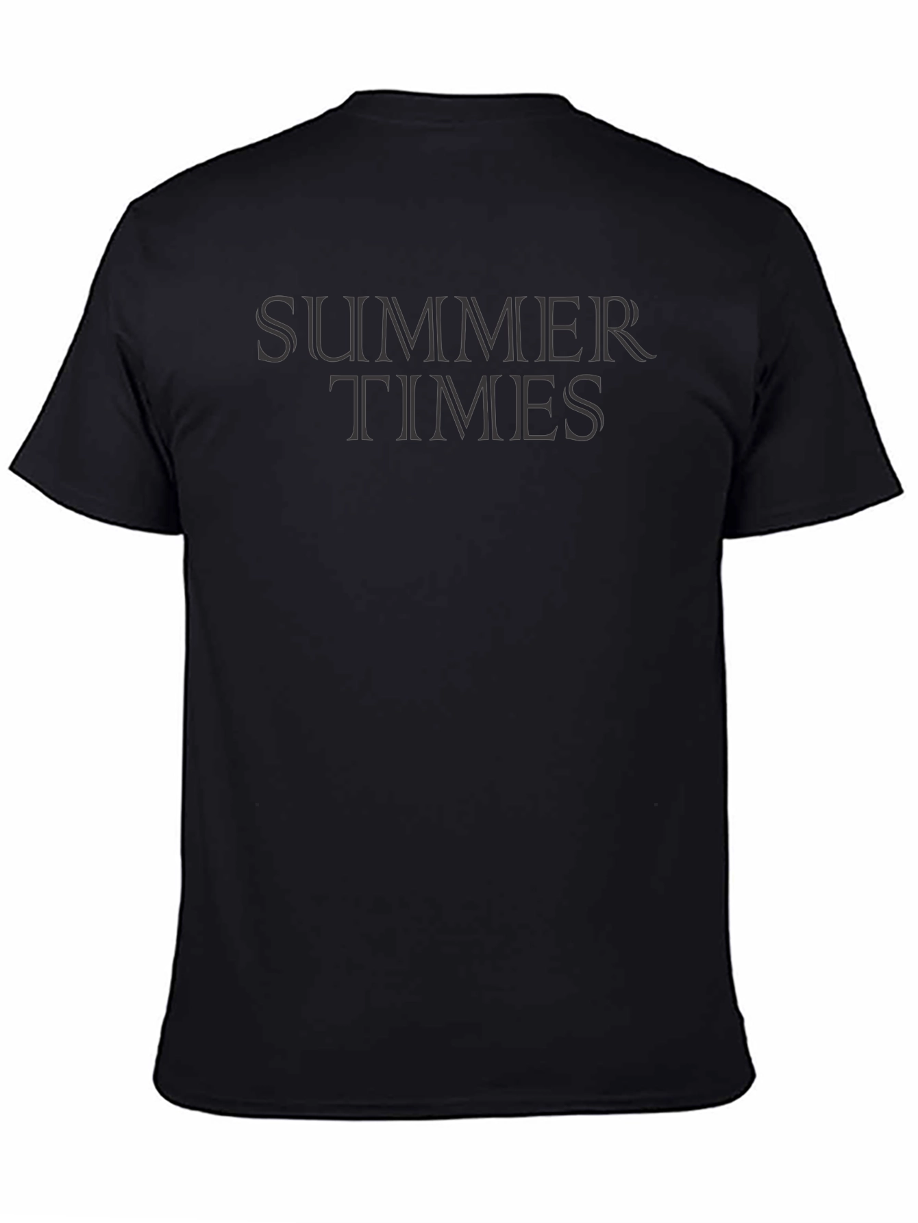 Summer Times Black Graphic Tee Casual Fit