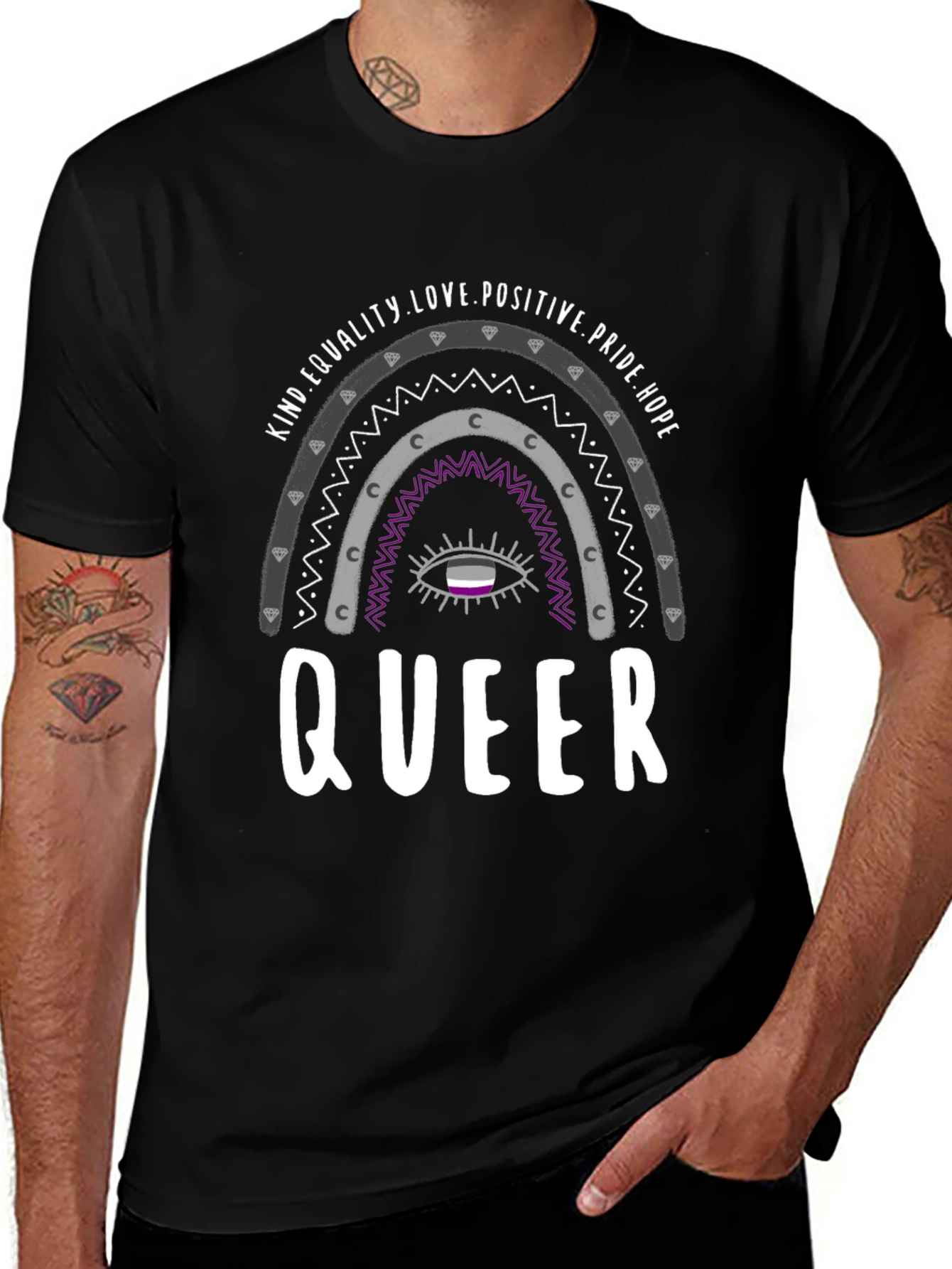 Queer Pride Rainbow Graphic Tee