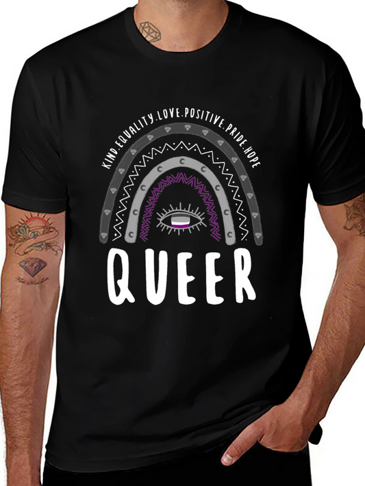 Queer Pride Rainbow Graphic Tee