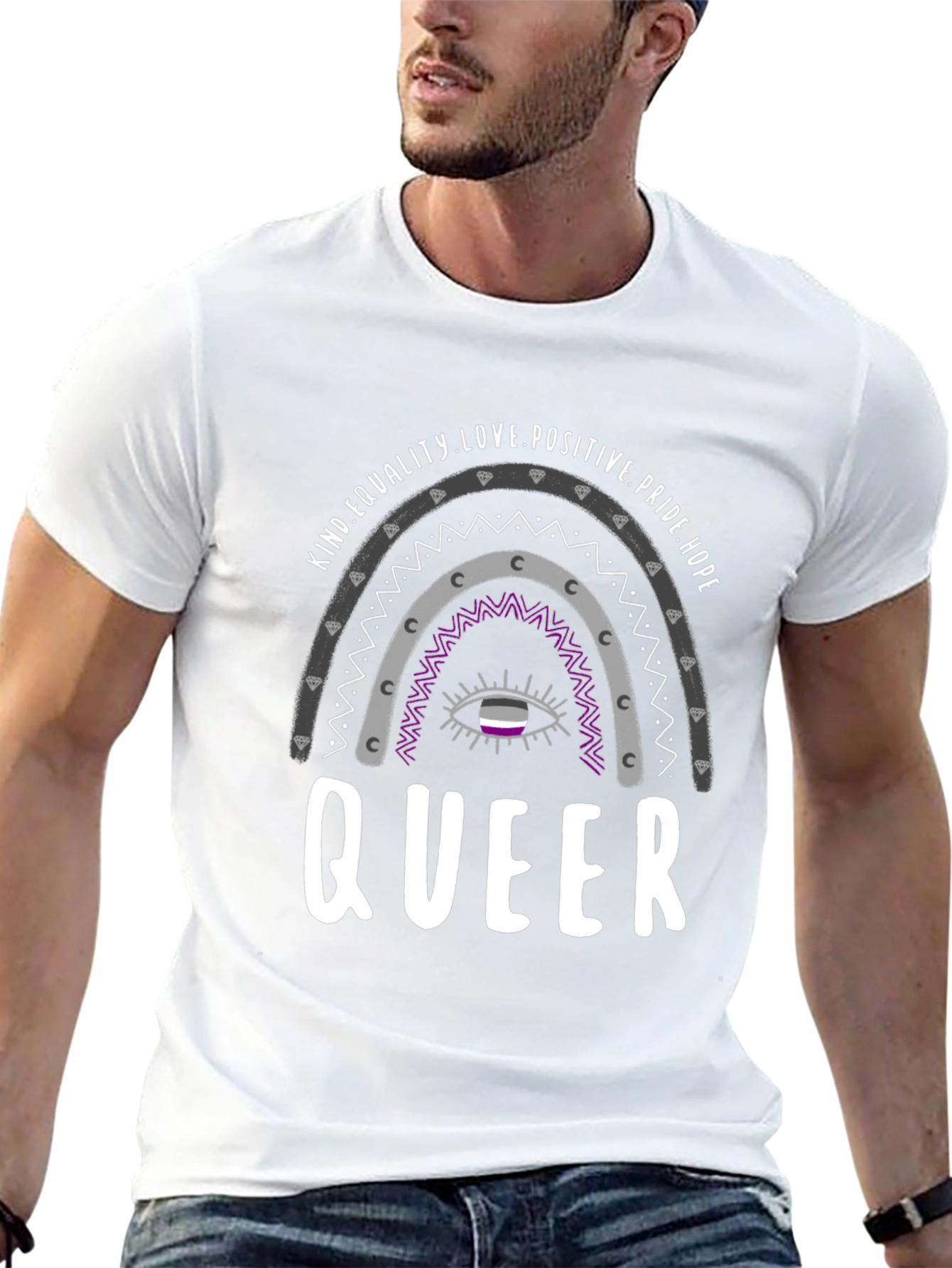 Queer Pride Rainbow Graphic Tee
