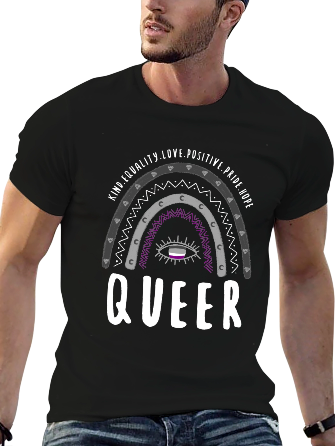 Queer Pride Rainbow Graphic Tee