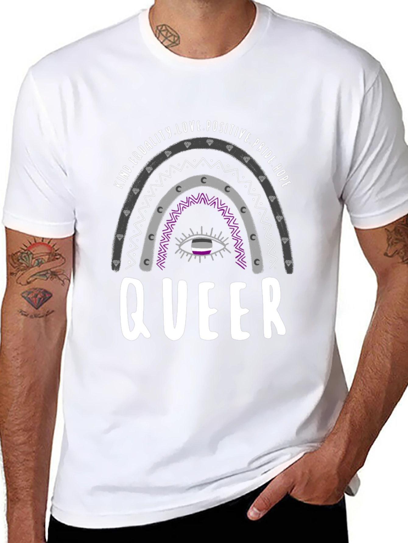 Queer Pride Rainbow Graphic Tee