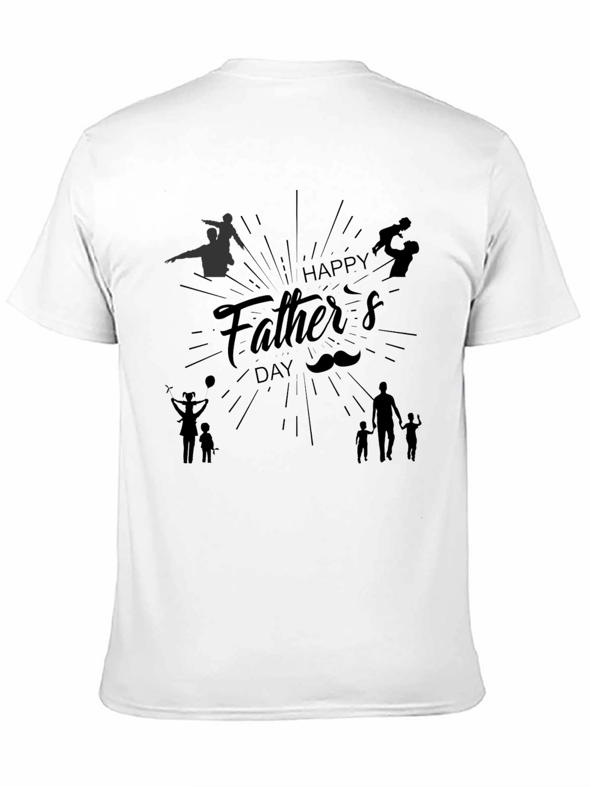 Happy Fathers Day Graphic Tee - Black