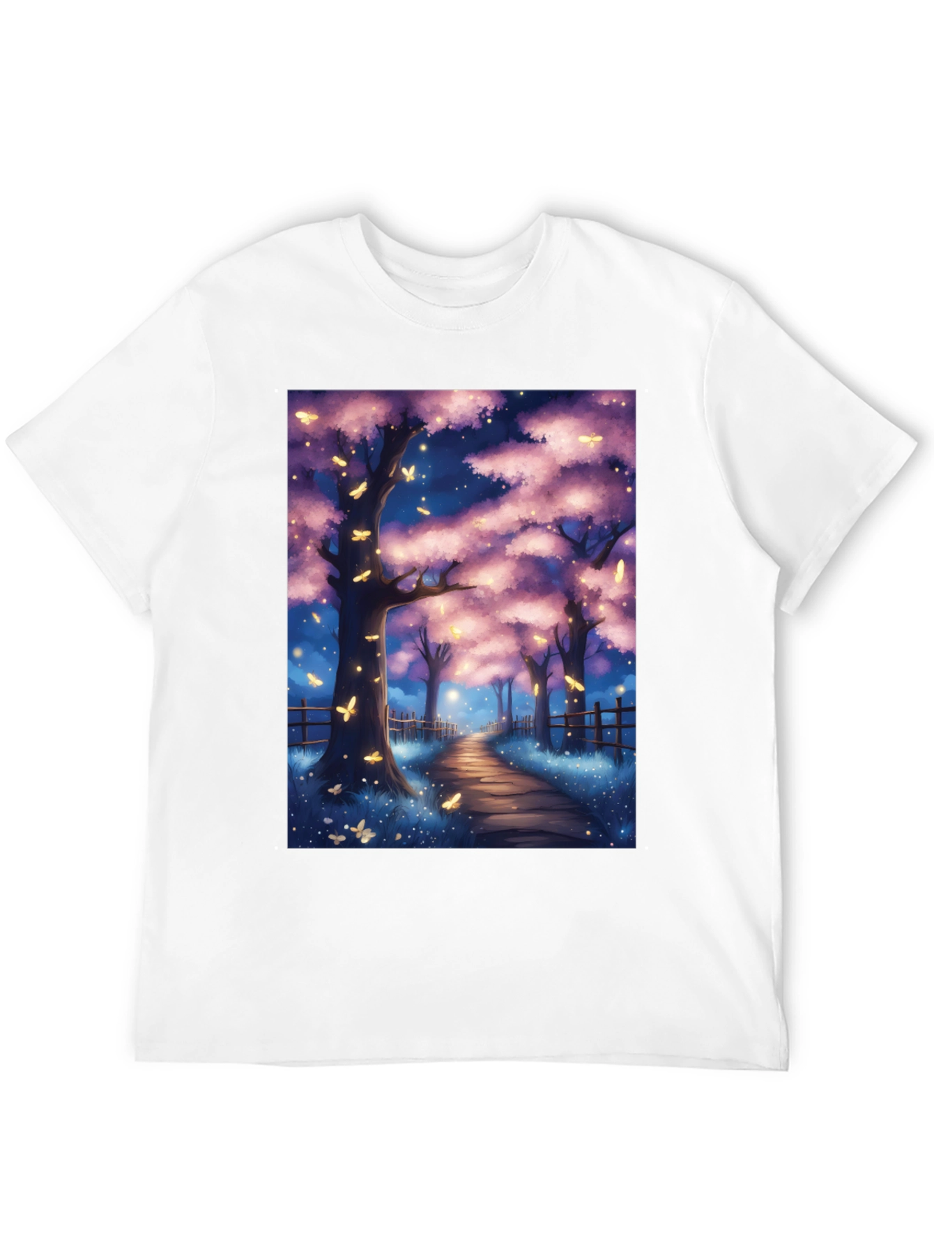 Enchanted Forest T-Shirt - Magical Night Scene