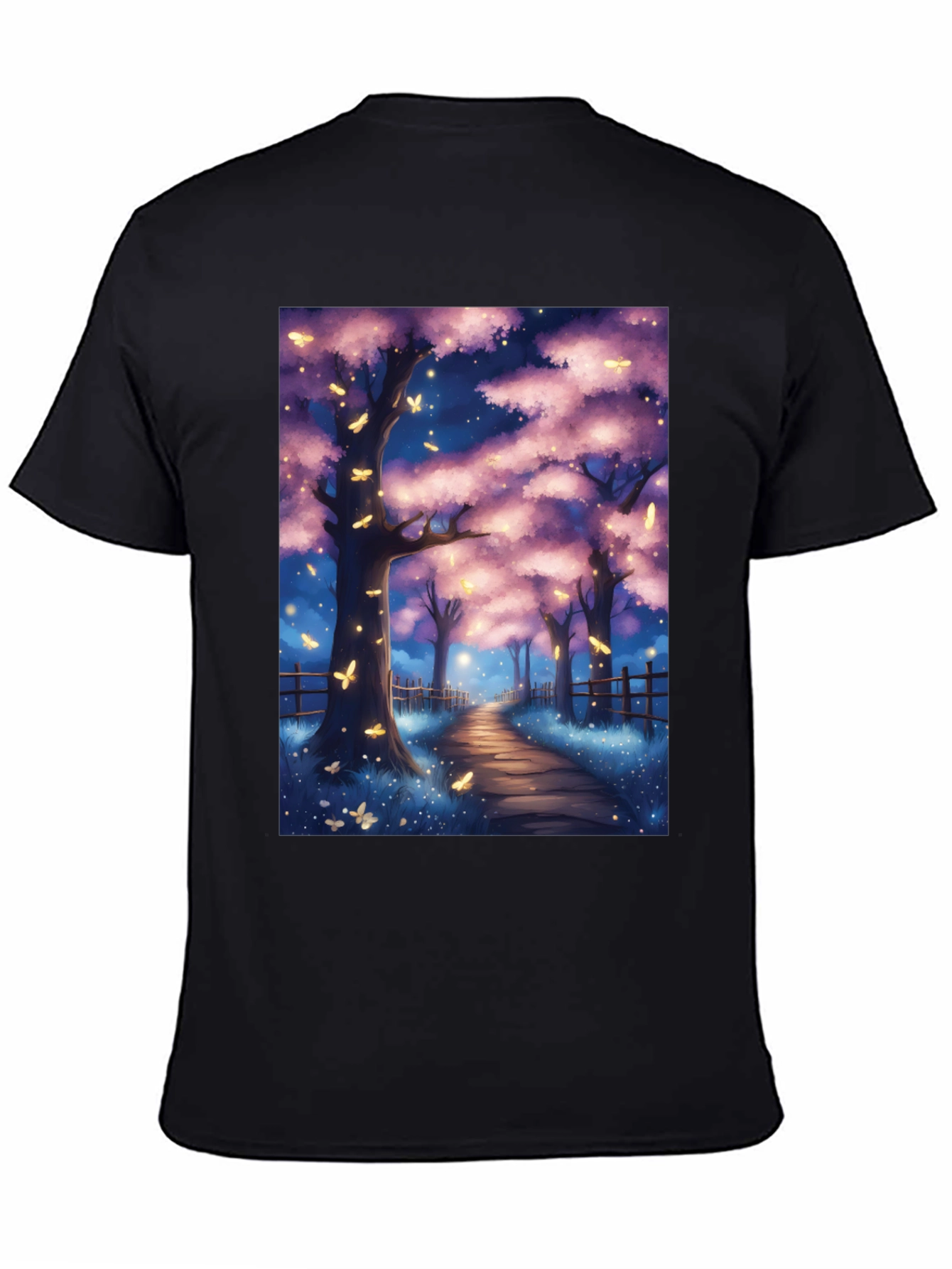 Enchanted Forest T-Shirt - Magical Night Scene