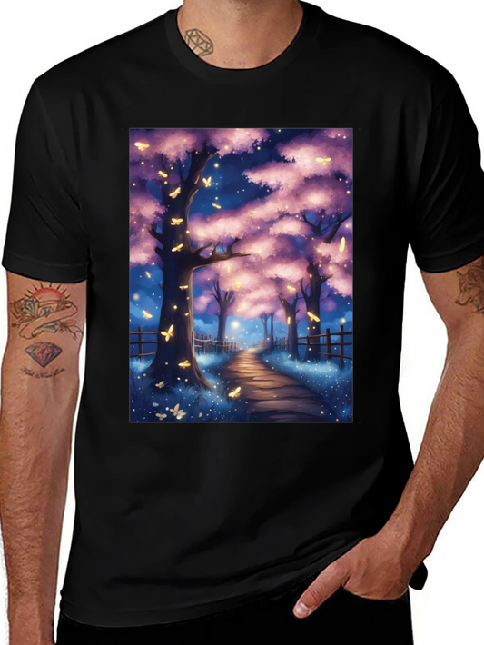 Enchanted Forest T-Shirt - Magical Night Scene
