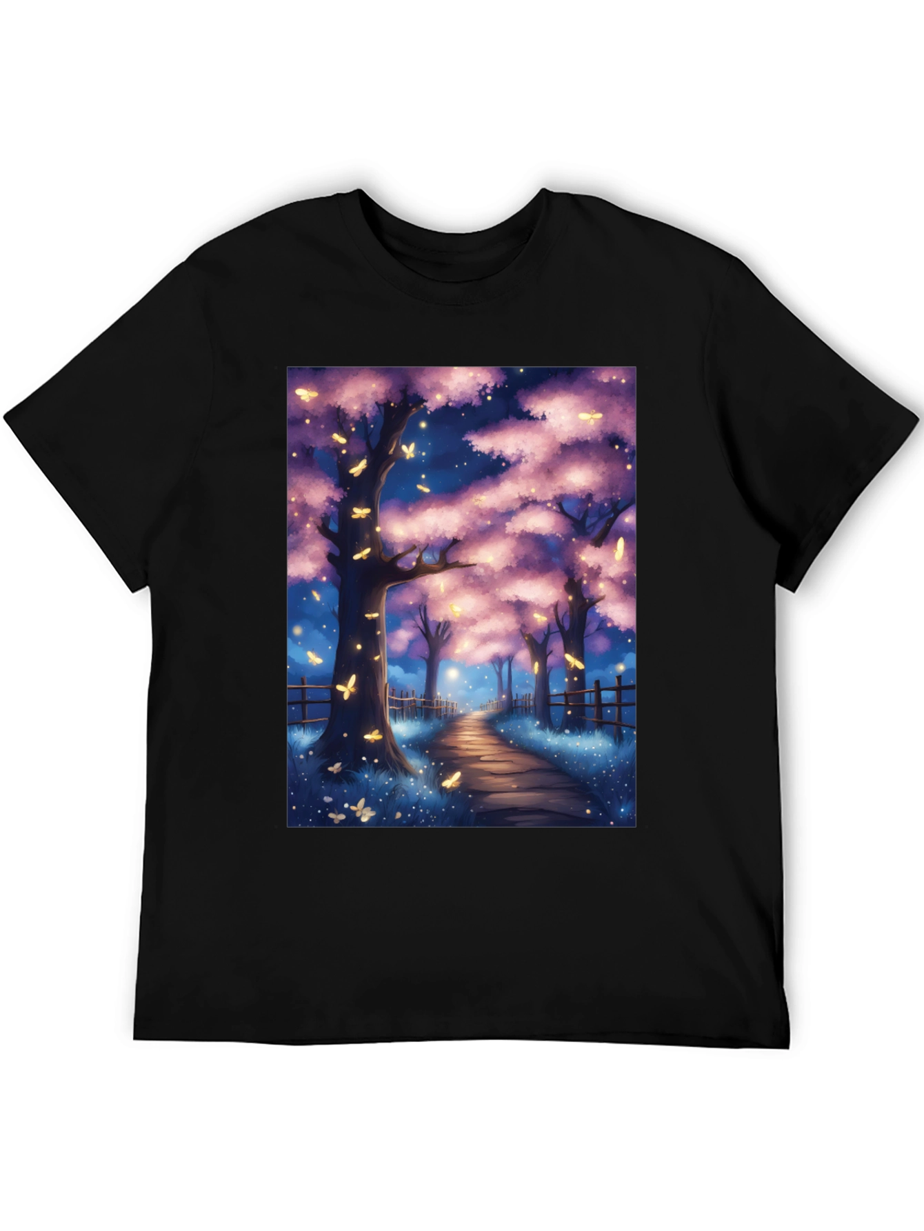 Enchanted Forest T-Shirt - Magical Night Scene