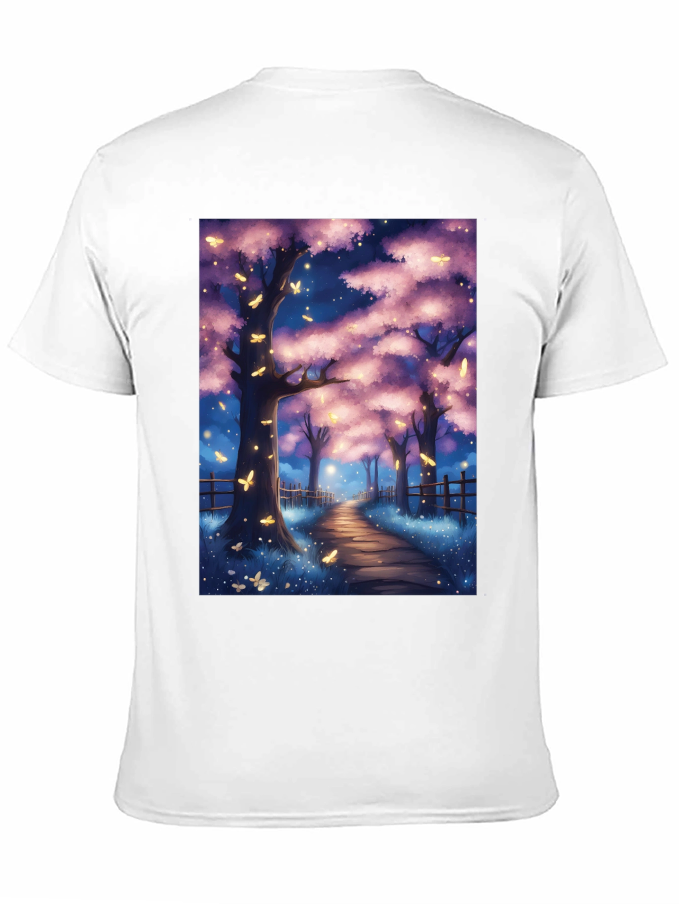 Enchanted Forest T-Shirt - Magical Night Scene