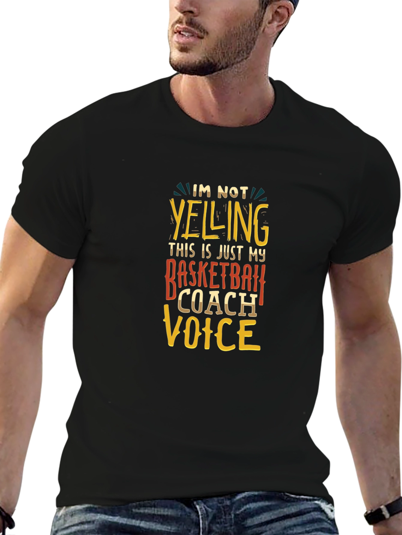 Basketball Coach Voice T-Shirt - Funny Sports Tee