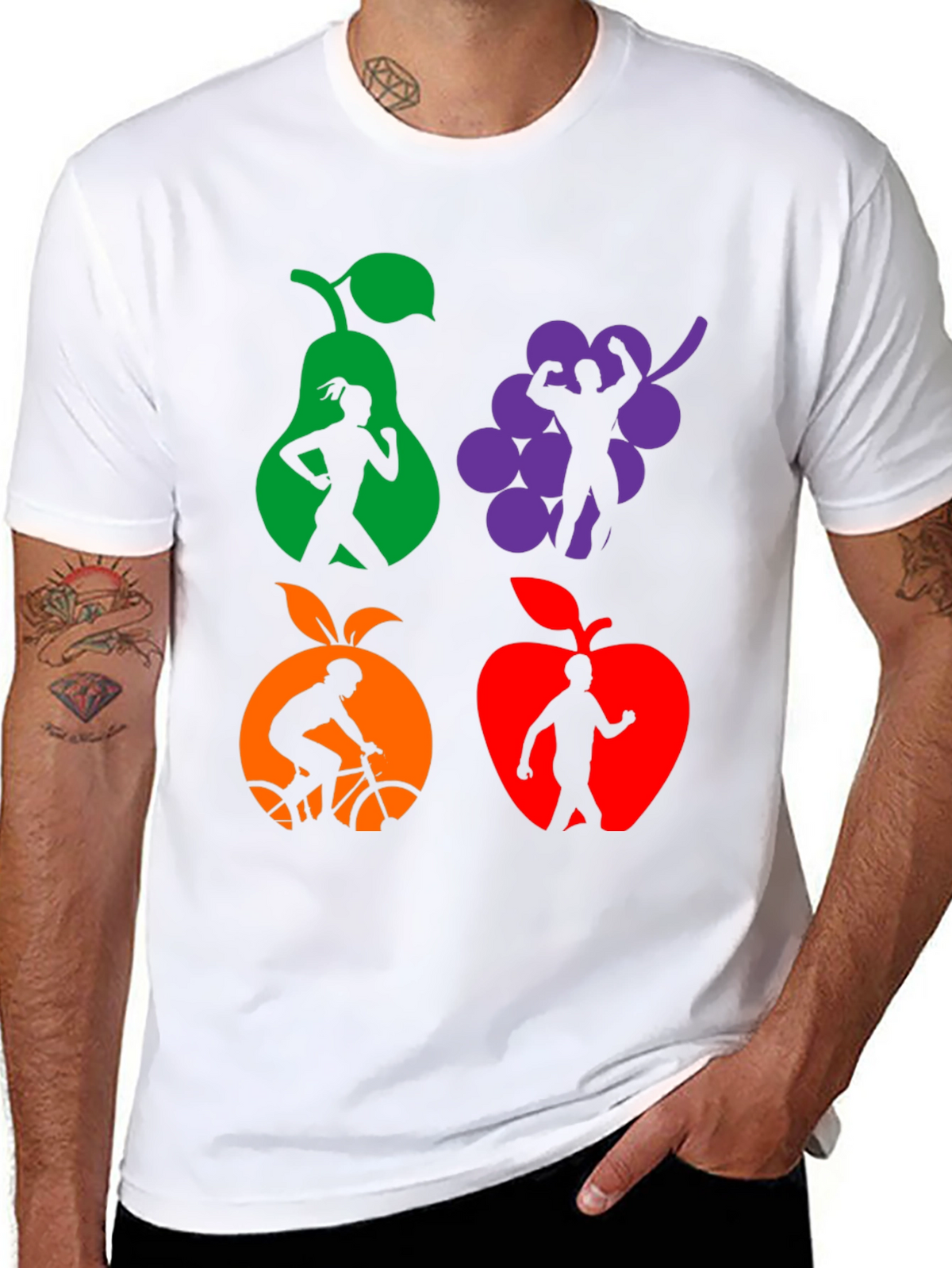 Fitness Fruit T-Shirt - Healthy Lifestyle Tee