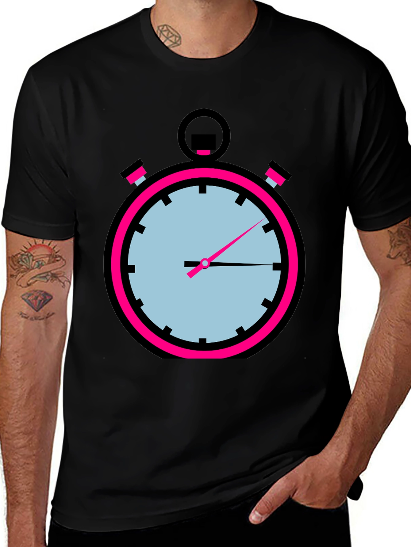 Stopwatch Graphic Tee - Bold & Unique Design