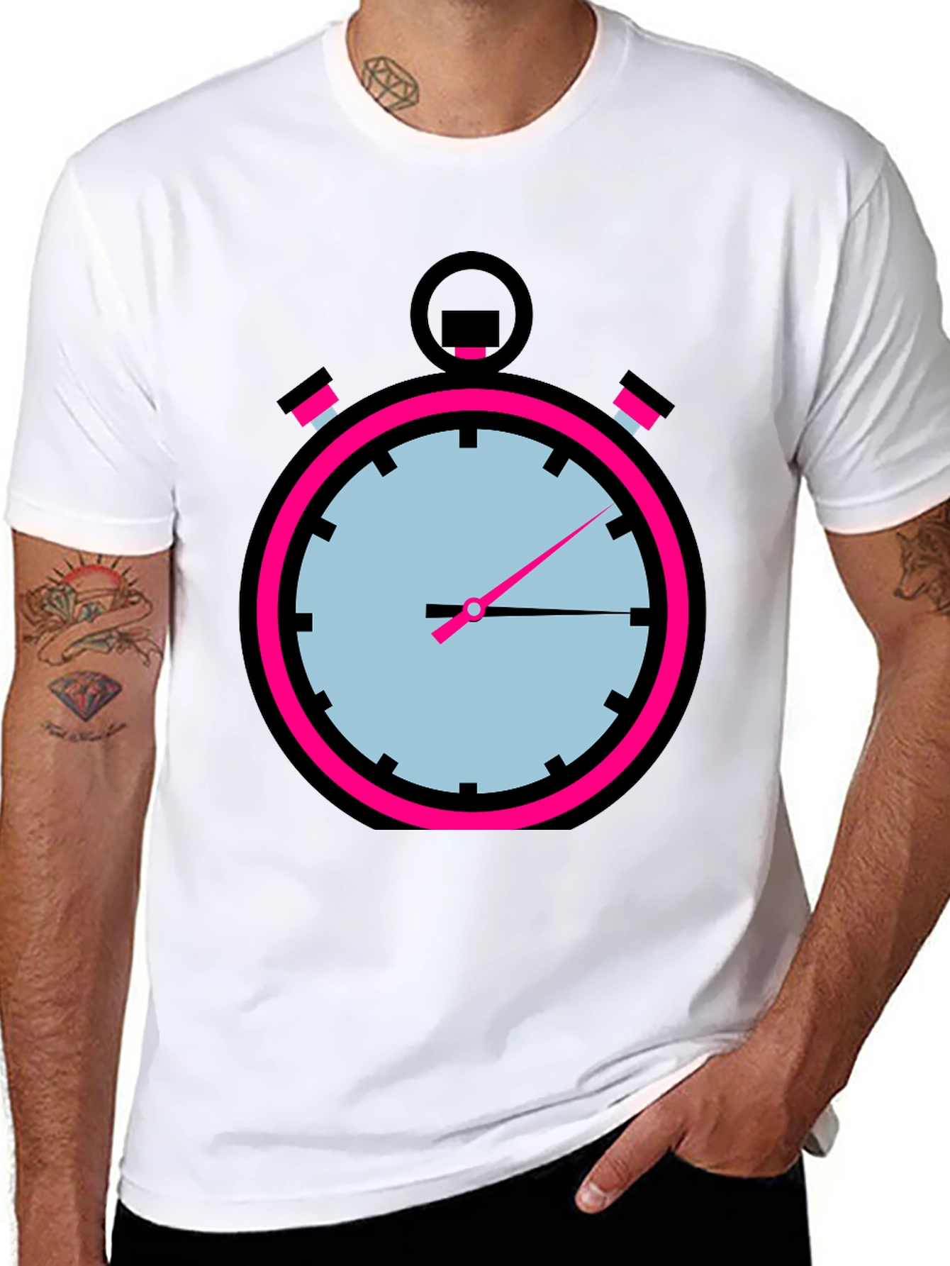 Stopwatch Graphic Tee - Bold & Unique Design