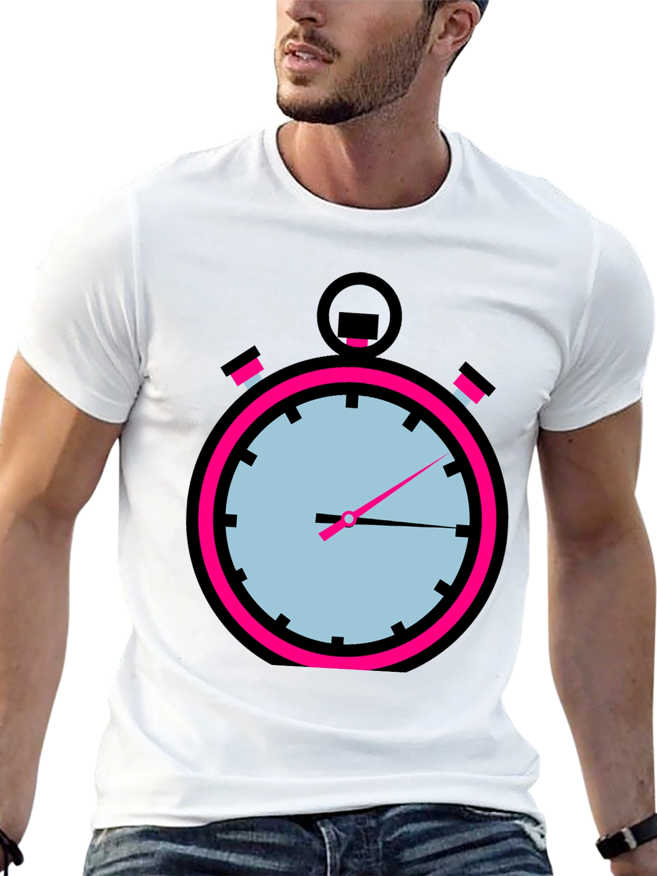Stopwatch Graphic Tee - Bold & Unique Design