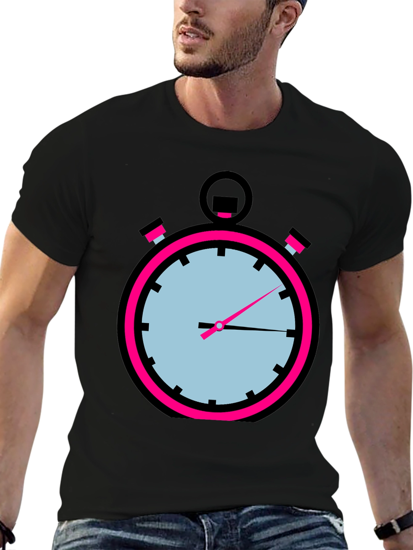 Stopwatch Graphic Tee - Bold & Unique Design